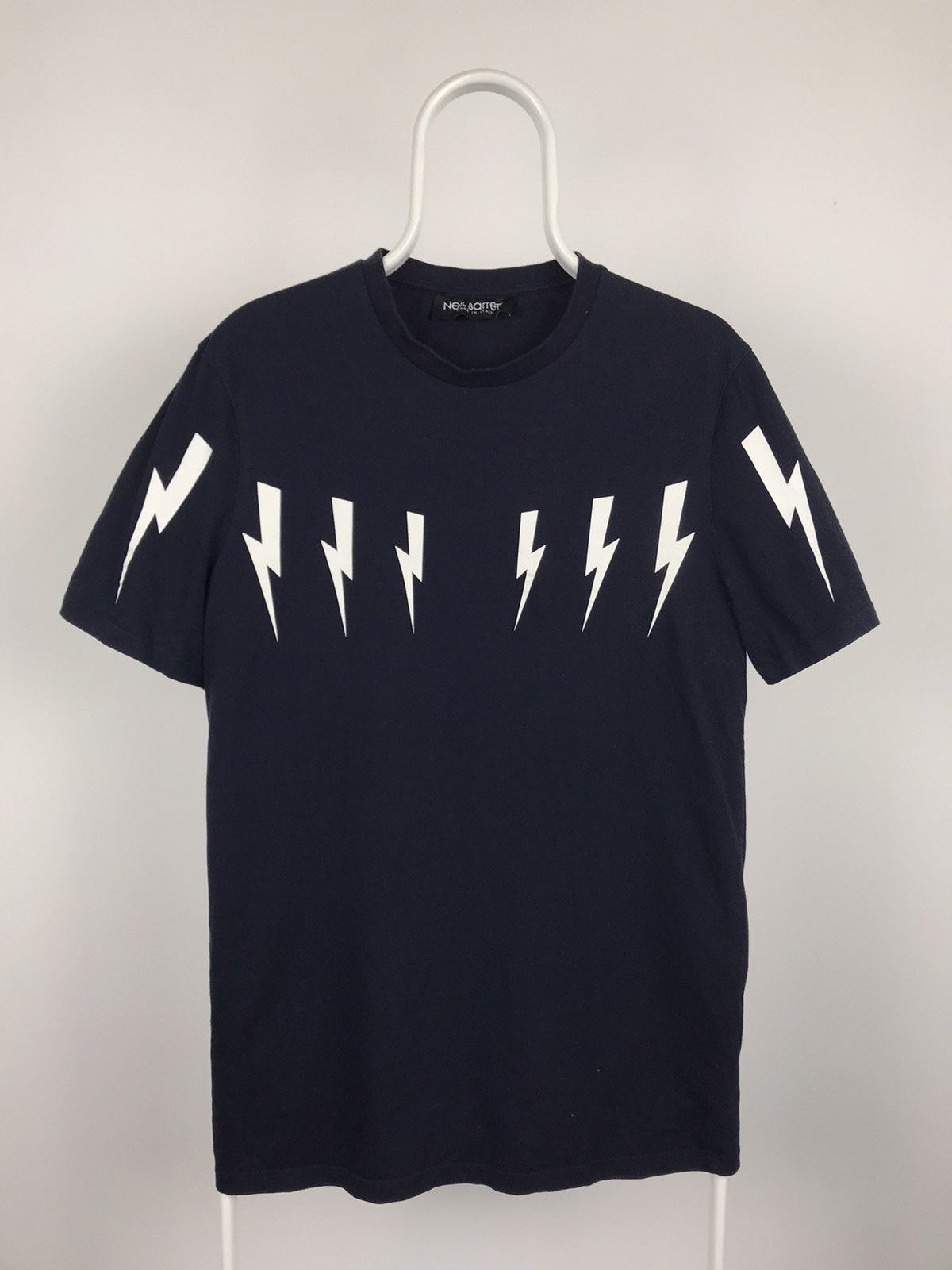 Neil Barrett Neil Barrett Black Lightning Pattern Tee T Shirt Size US L / EU 52-54 / 3 - 2 Thumbnail