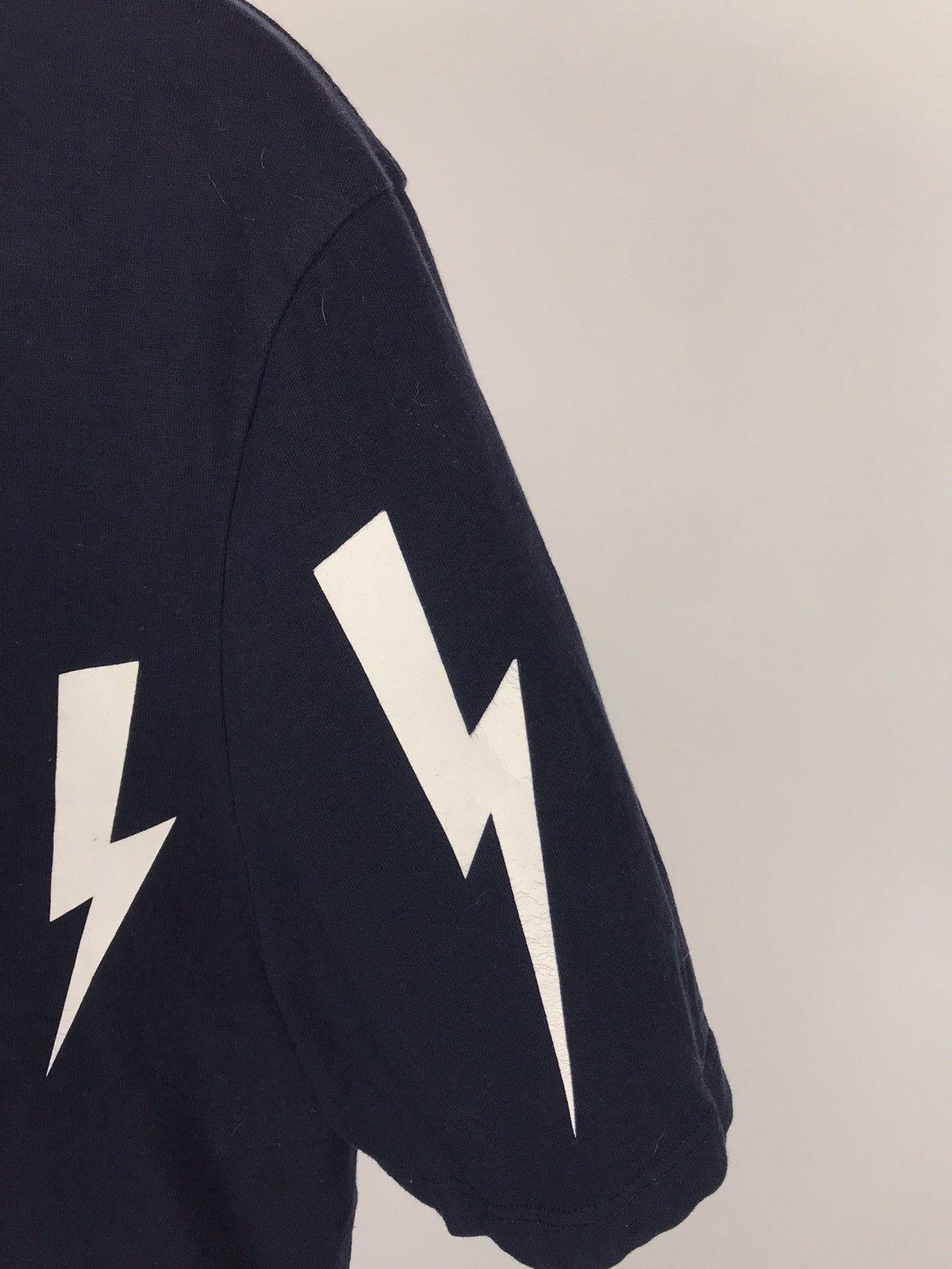 Neil Barrett Neil Barrett Black Lightning Pattern Tee T Shirt Size US L / EU 52-54 / 3 - 4 Thumbnail