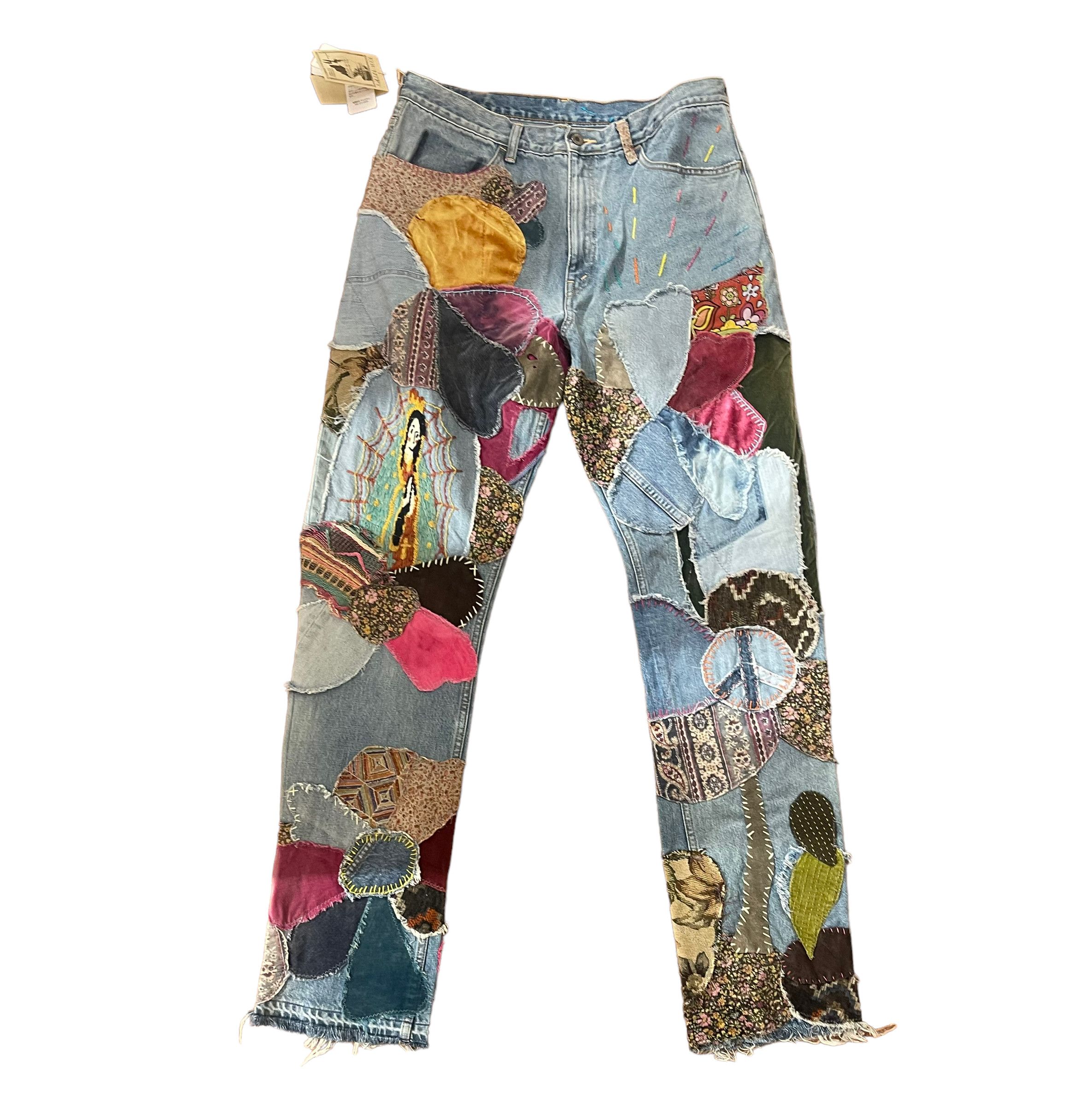 Kapital FLARE STARE HIPPIE INSANE REMAKE patchwork jeans