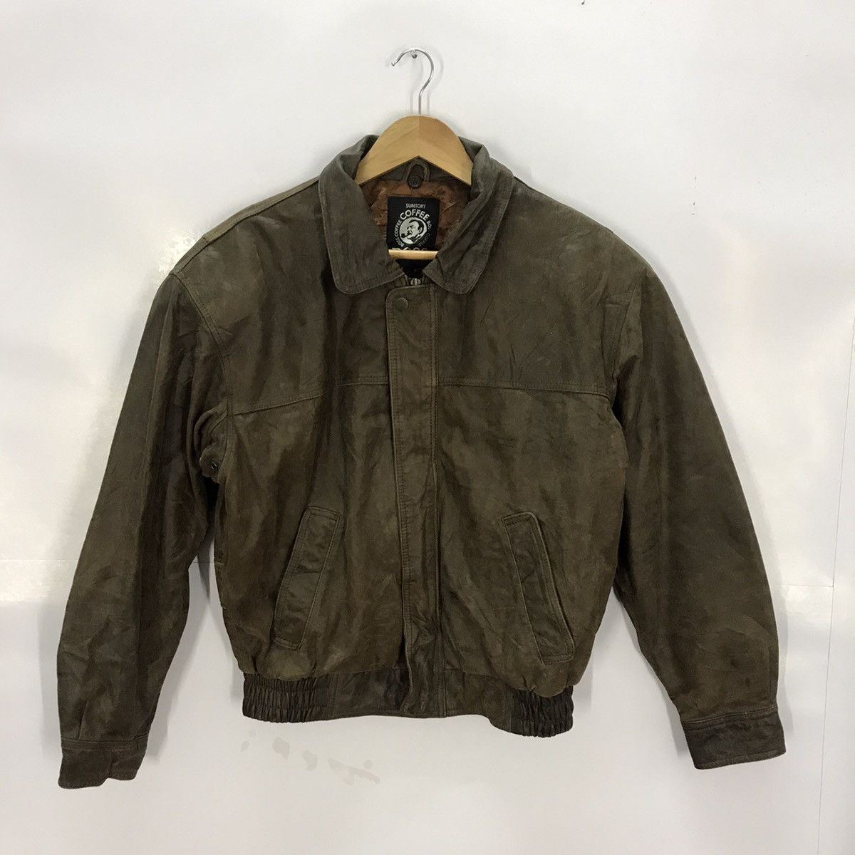 Japanese Brand 🔥Suntory Coffee Boss Design bomber leather Jacket Size US M / EU 48-50 / 2 - 3 Thumbnail