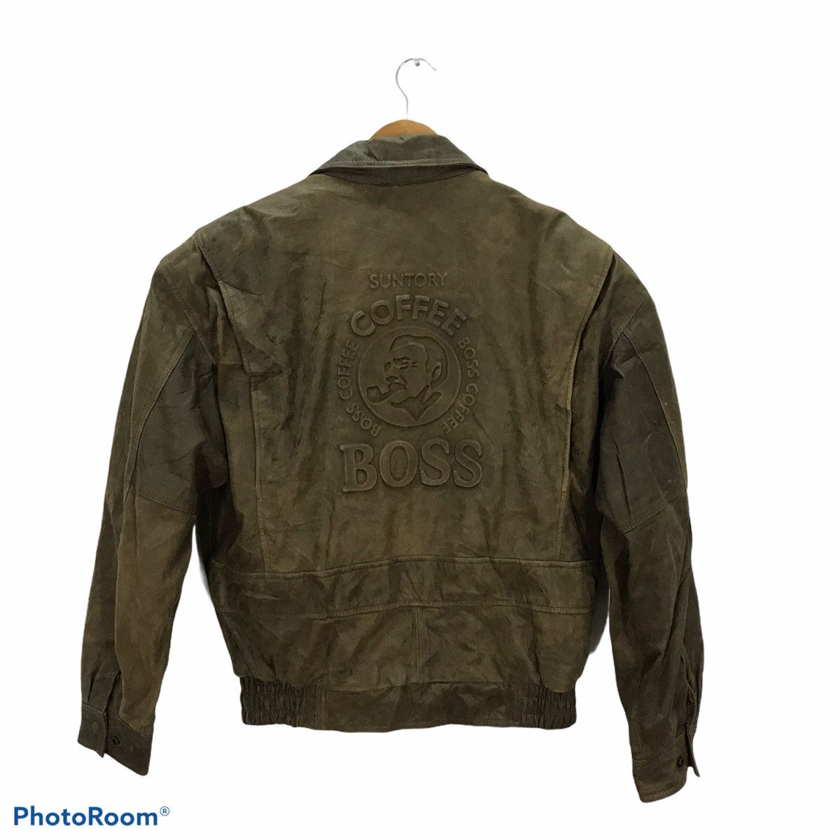 Japanese Brand 🔥Suntory Coffee Boss Design bomber leather Jacket Size US M / EU 48-50 / 2 - 1 Thumbnail