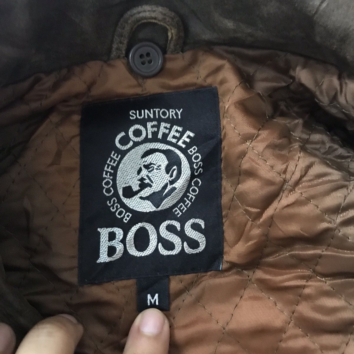 Japanese Brand 🔥Suntory Coffee Boss Design bomber leather Jacket Size US M / EU 48-50 / 2 - 8 Thumbnail