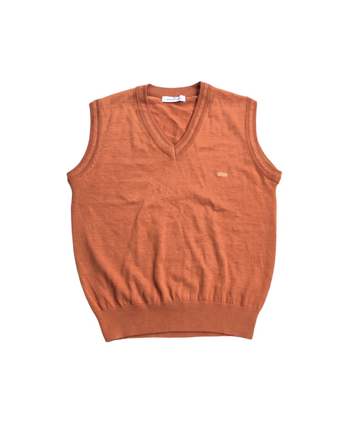 Balenciaga × Vintage Y2K Vintage 90s Balenciaga BB Logo Knitwear Sleevless Size US M / EU 48-50 / 2 - 2 Thumbnail