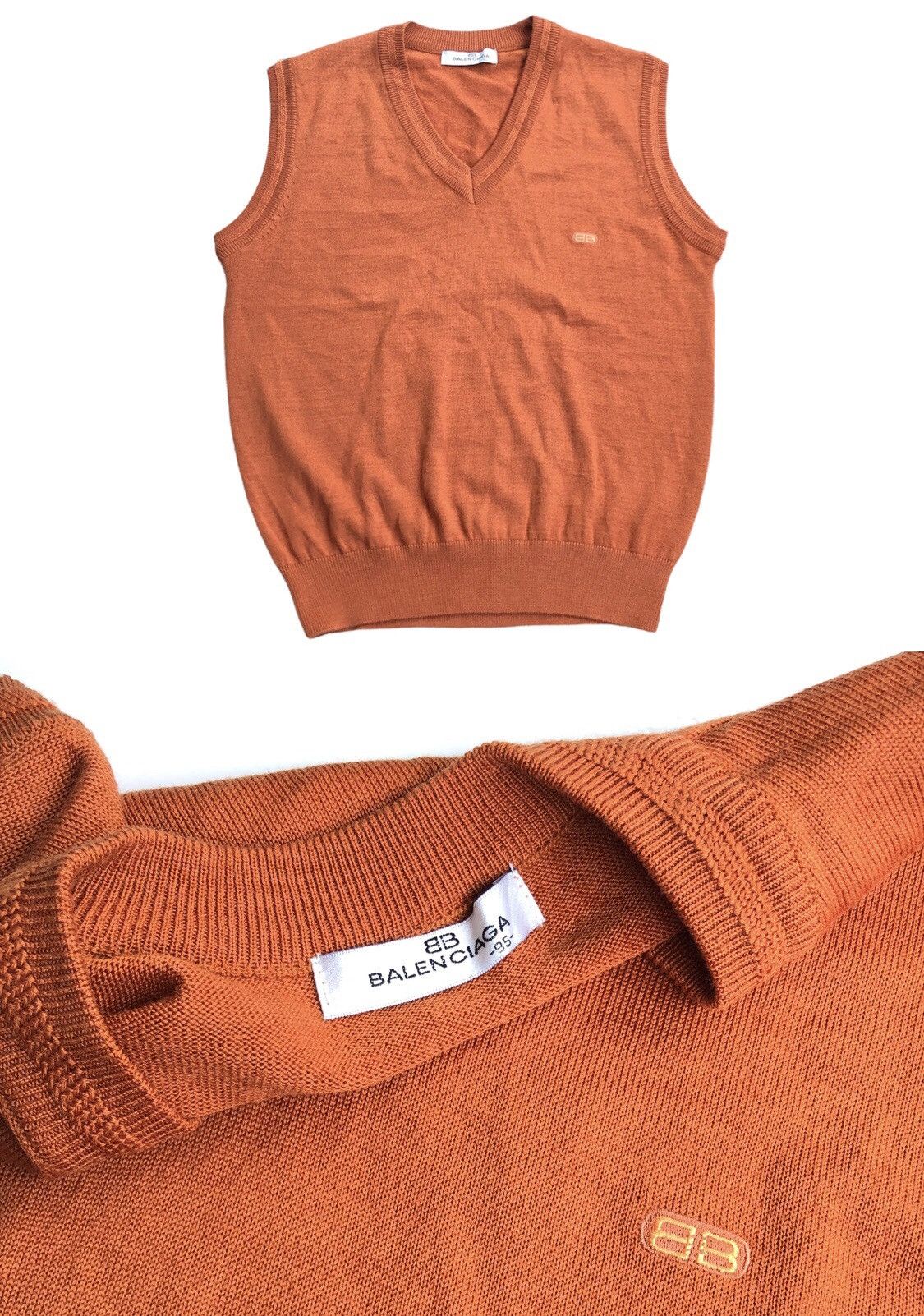 Balenciaga × Vintage Y2K Vintage 90s Balenciaga BB Logo Knitwear Sleevless Size US M / EU 48-50 / 2 - 1 Thumbnail