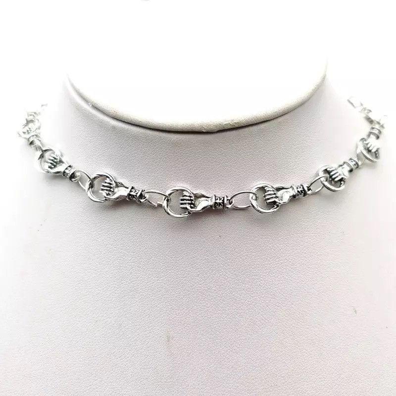 Jewelry Retro Hand In Hand Unisex Choker Necklace Size ONE SIZE - 2 Thumbnail