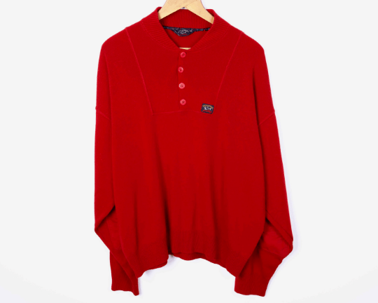 image of Paul Shark x Vintage Mens 2Xl Wool Sweater Knit Pullover Jumper Made In Italy Top in Red