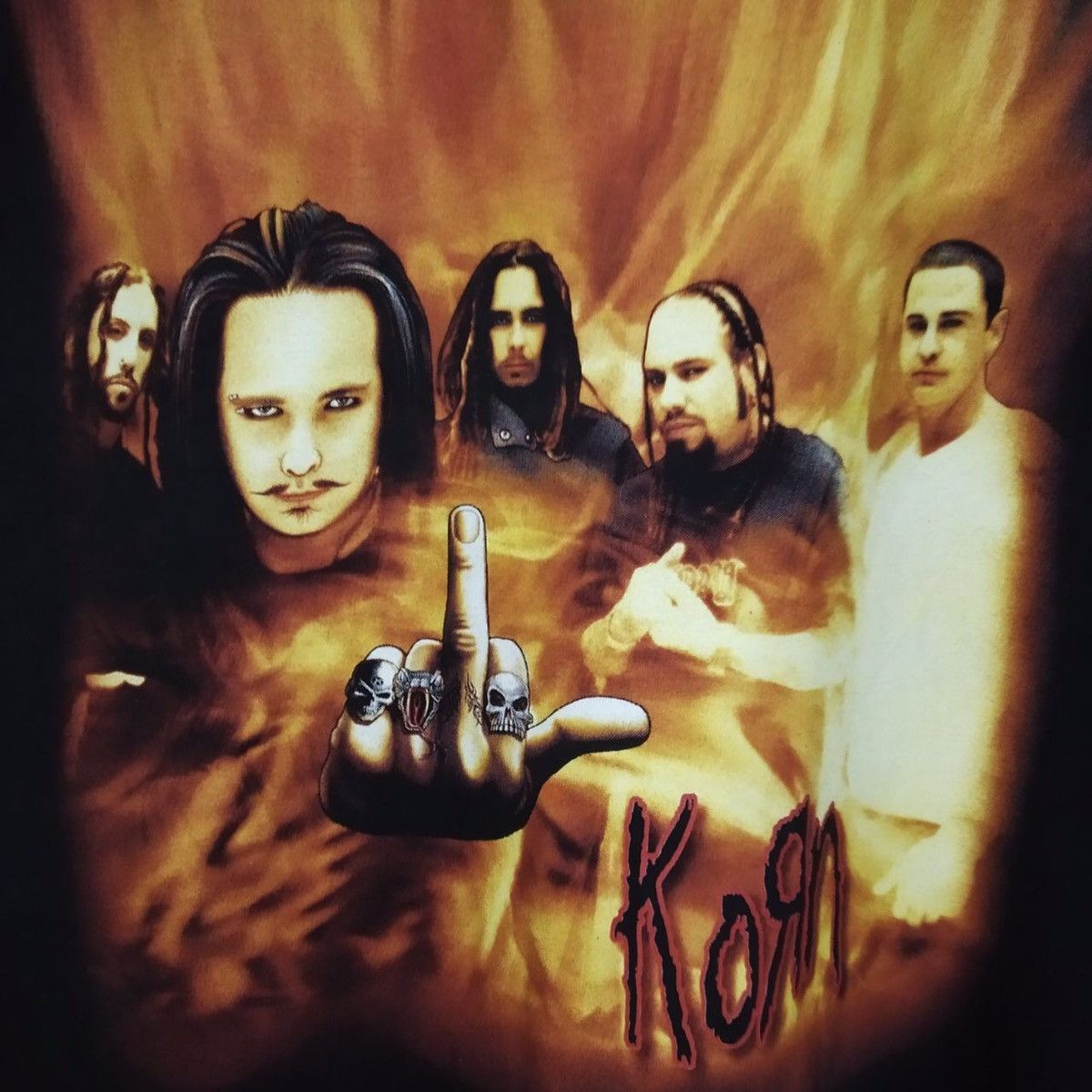 Band Tees × Vintage Vintage KORN American Nu Metal Band Promo Shirt Size US L / EU 52-54 / 3 - 3 Thumbnail