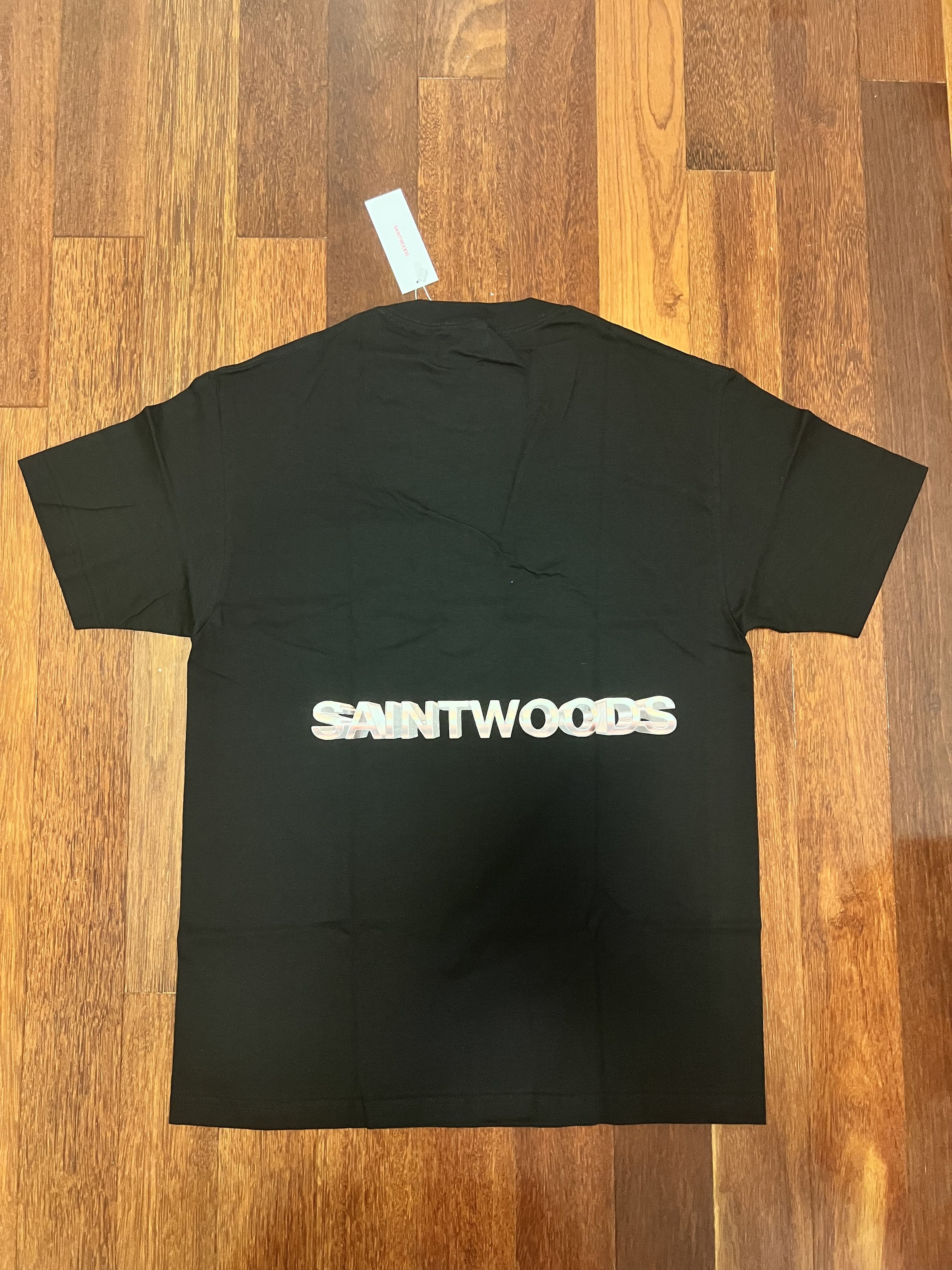 Saintwoods 💚 Saintwoods 007 Golden Logo Tee Black Large Size US L / EU 52-54 / 3 - 2 Thumbnail