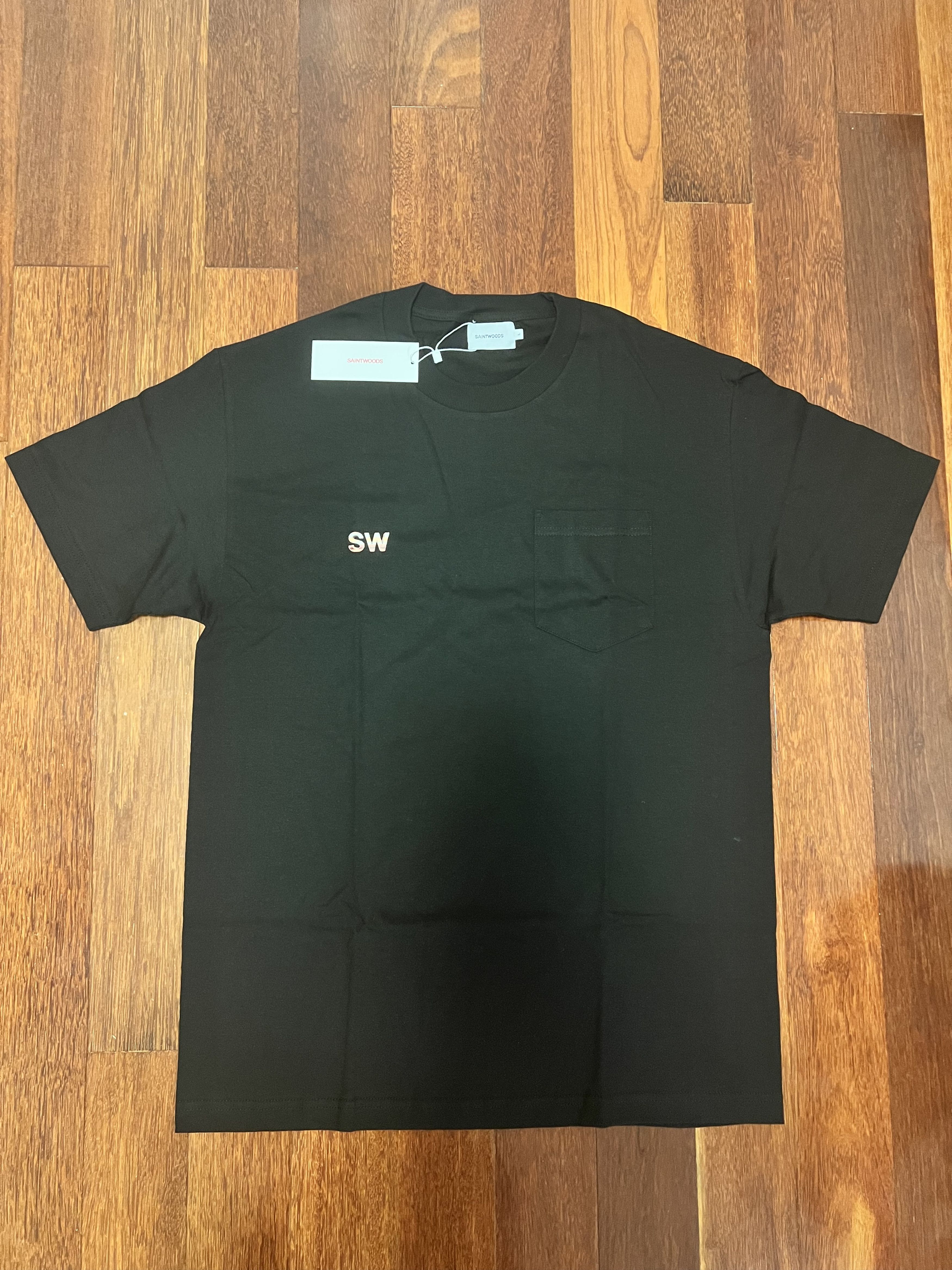 Saintwoods 💚 Saintwoods 007 Golden Logo Tee Black Large Size US L / EU 52-54 / 3 - 3 Thumbnail