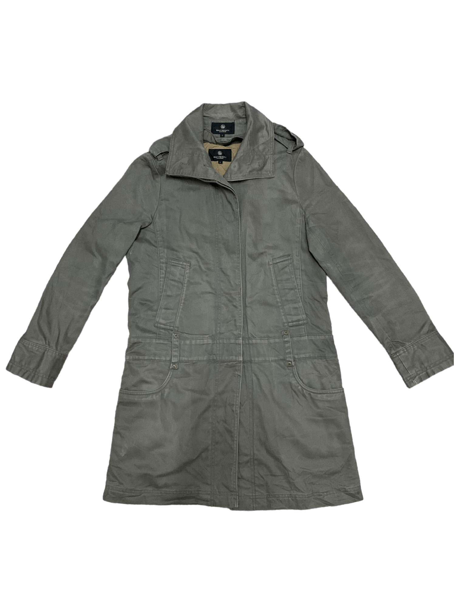image of Beauty Youth x United Arrows Vintage United Arrows X Beauty & Youth Trench Coat in Grey (Size Mediu