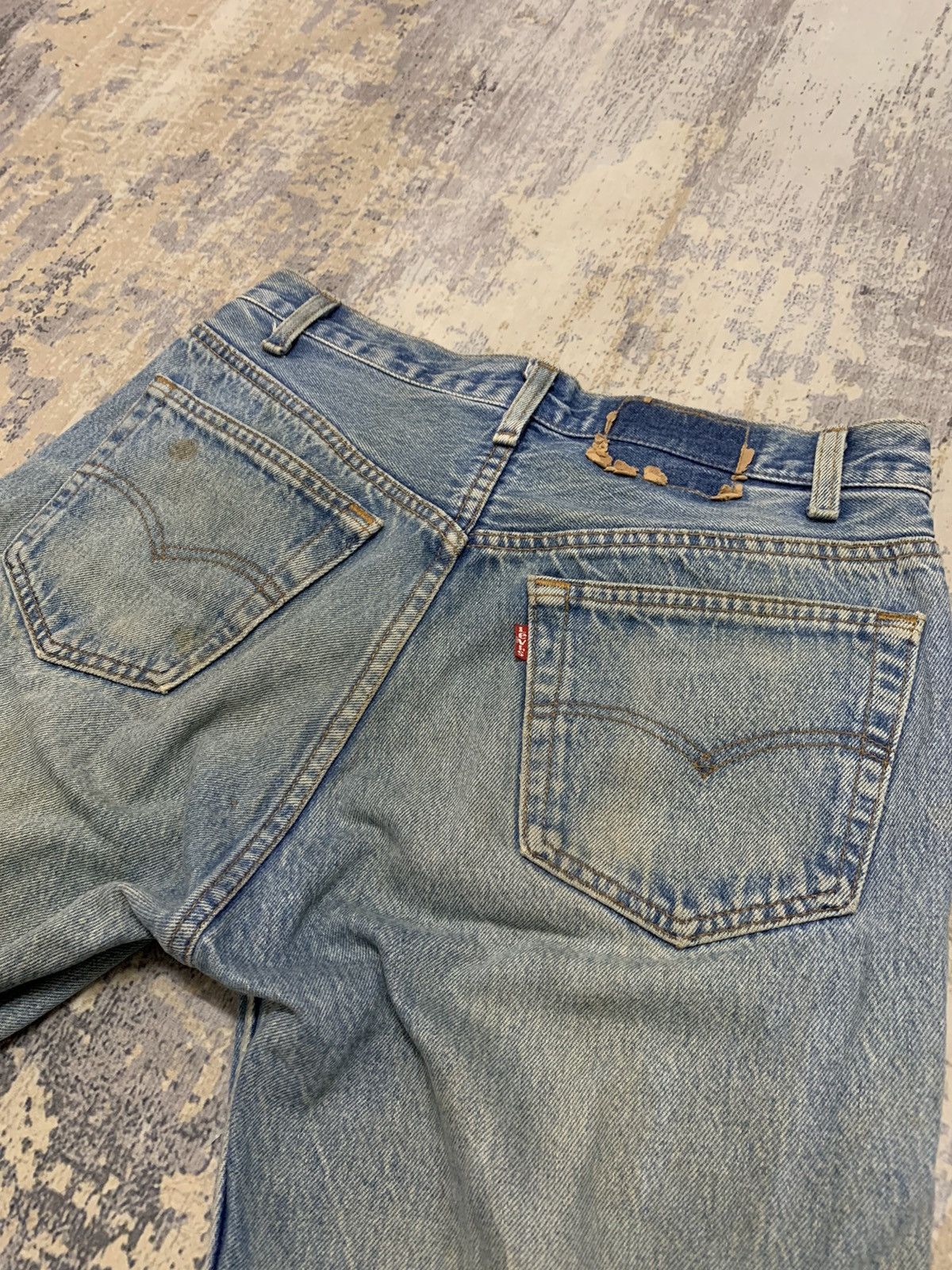 Levi's Vintage 90s Levi’s 501 Distressed Denim Jeans W30x31 Size US 30 / EU 46 - 7 Thumbnail
