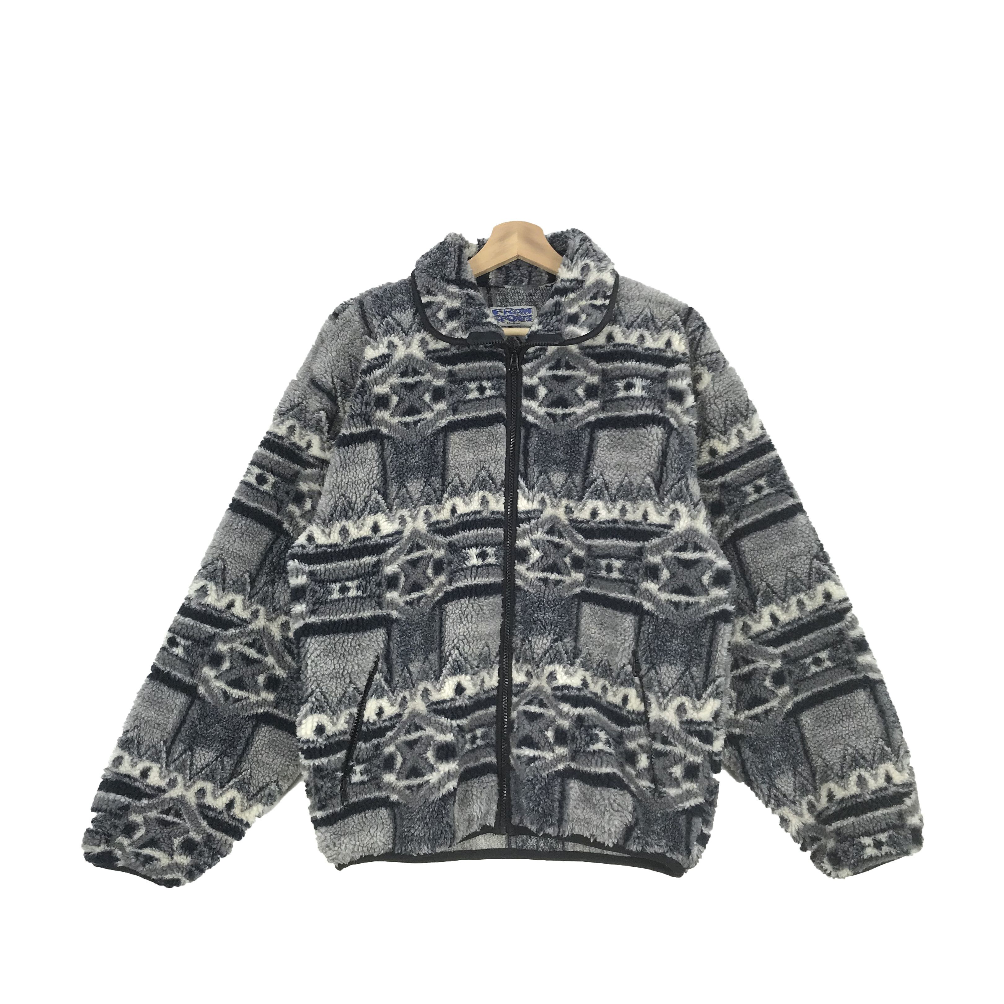 Japanese Brand × Vintage Vintage From Sport Fleece Sweater Jacket | BS54476. Size US L / EU 52-54 / 3 - 1 Thumbnail