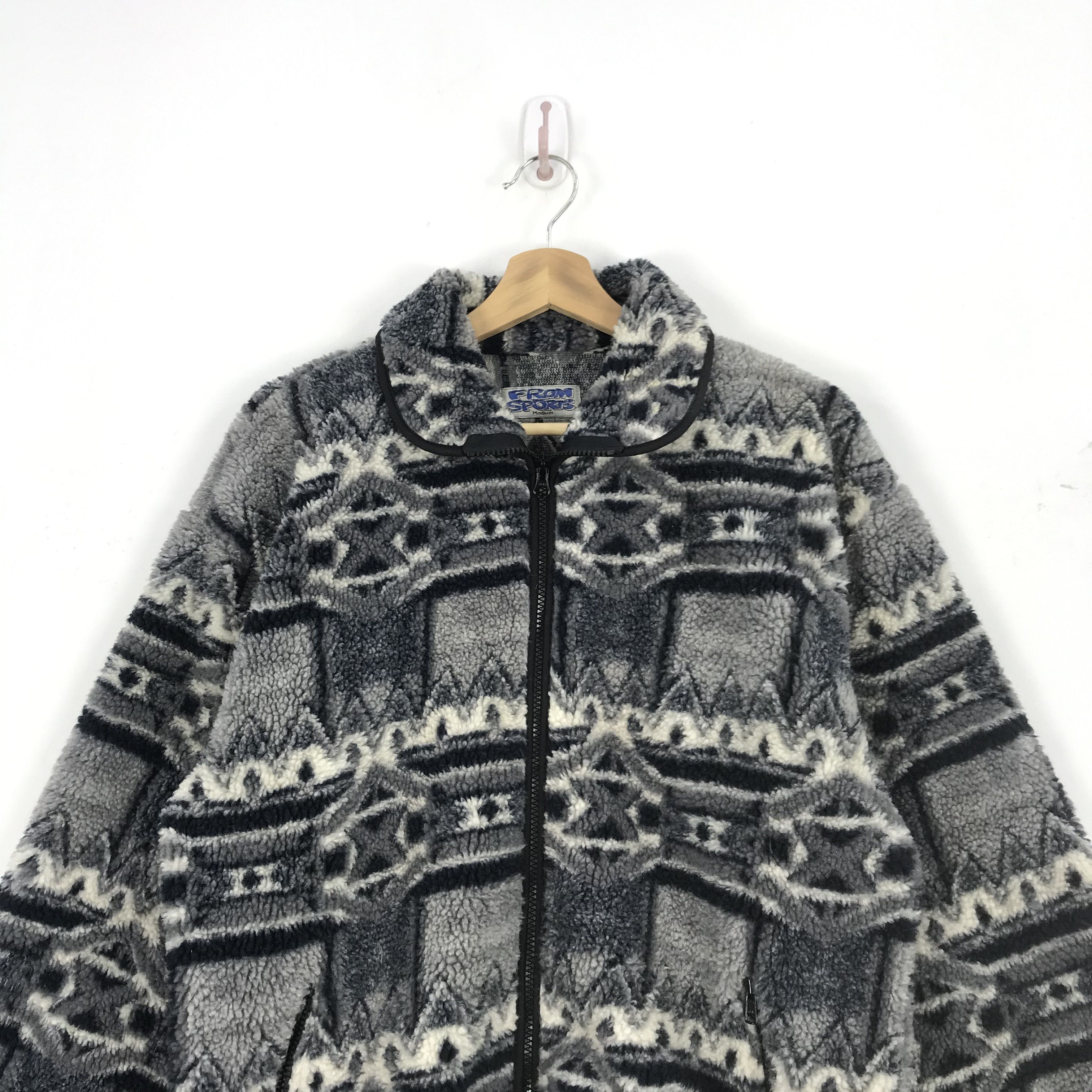 Japanese Brand × Vintage Vintage From Sport Fleece Sweater Jacket | BS54476. Size US L / EU 52-54 / 3 - 4 Thumbnail