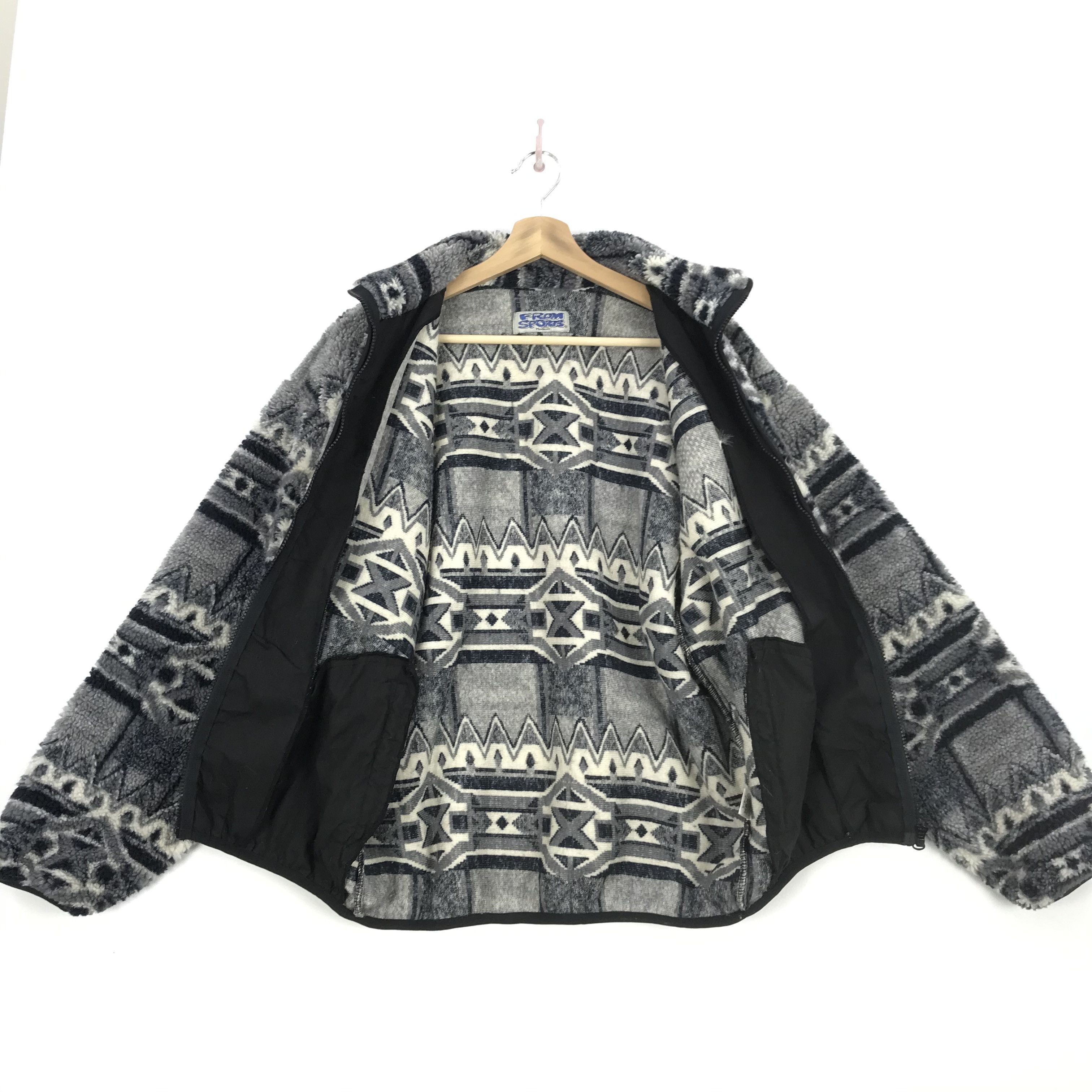 Japanese Brand × Vintage Vintage From Sport Fleece Sweater Jacket | BS54476. Size US L / EU 52-54 / 3 - 6 Thumbnail