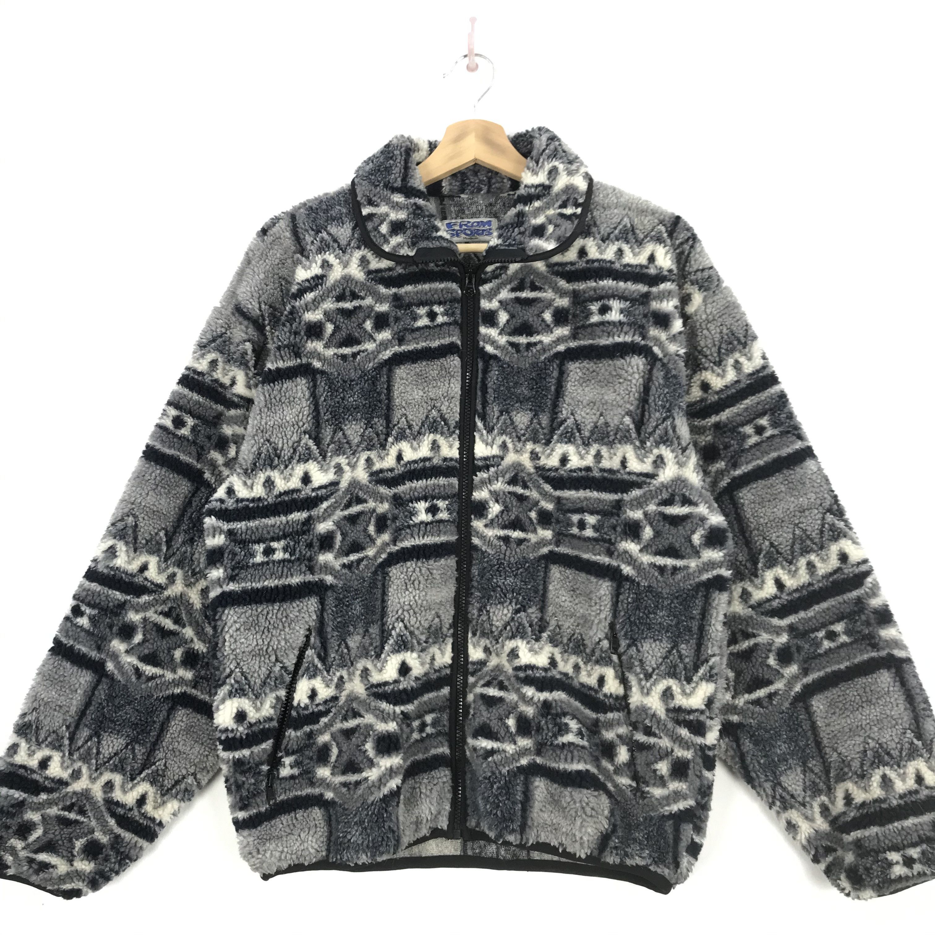 Japanese Brand × Vintage Vintage From Sport Fleece Sweater Jacket | BS54476. Size US L / EU 52-54 / 3 - 5 Thumbnail