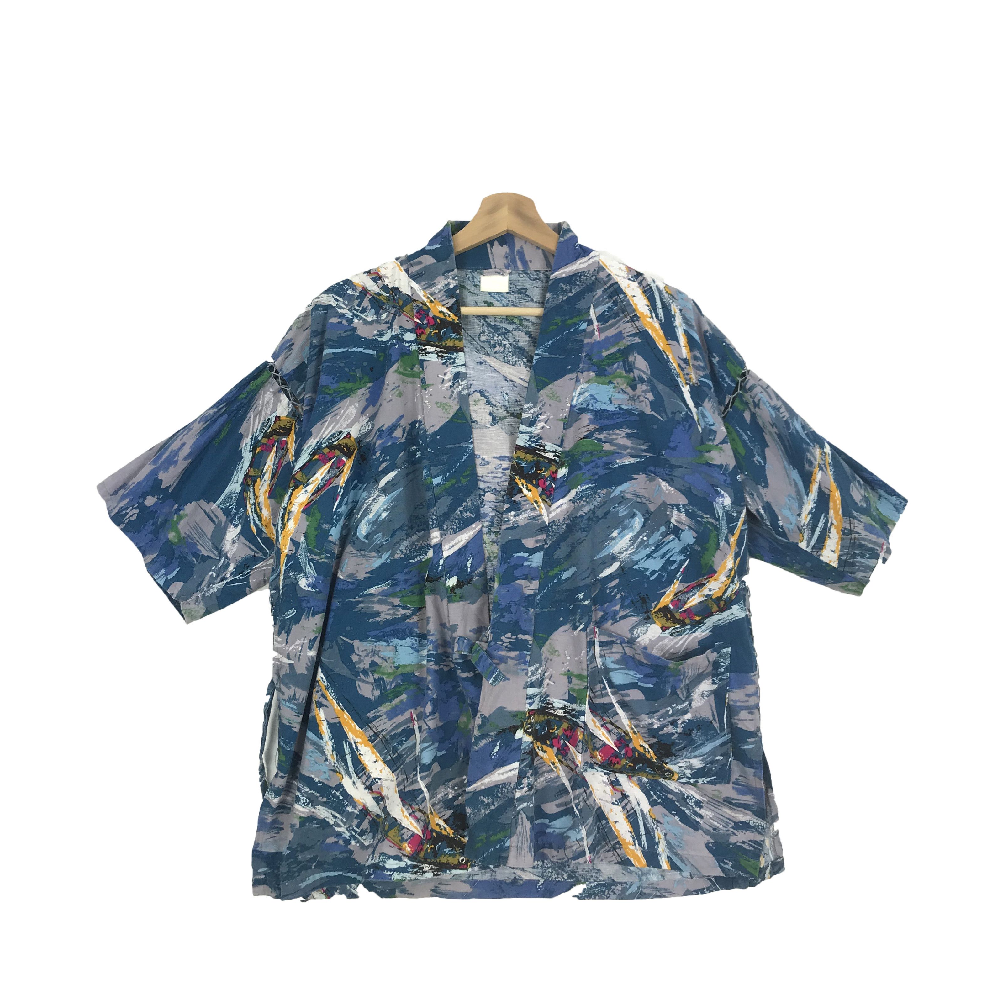 Japanese Brand × Vintage Vintage Surf Kimono Japanese Jacket Surfwear | BS54470. Size US L / EU 52-54 / 3 - 1 Thumbnail