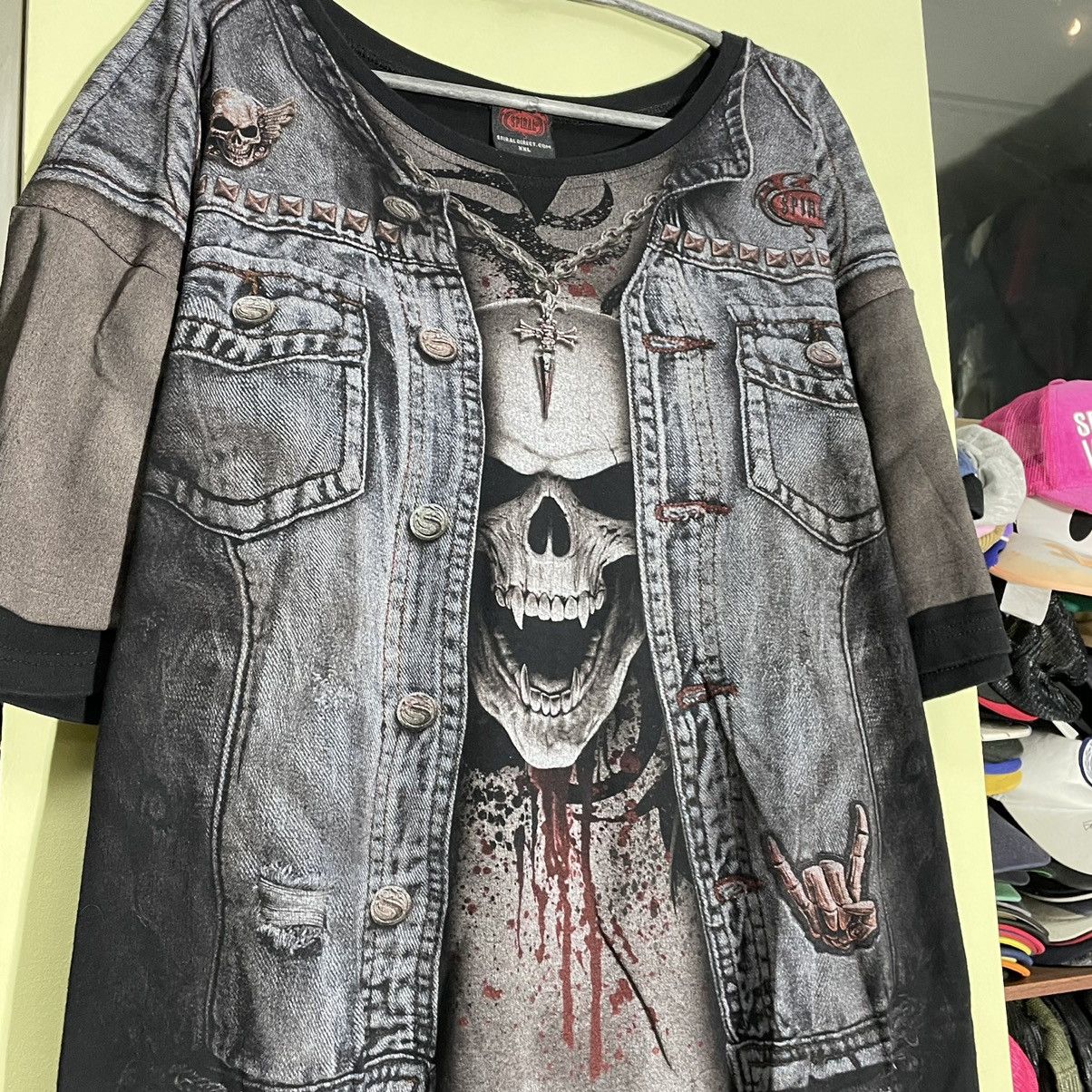 Vintage Y2K Skull Graphic Tee Oversized Grunge Streetwear Horror XXL Size US XXL / EU 58 / 5 - 5 Thumbnail