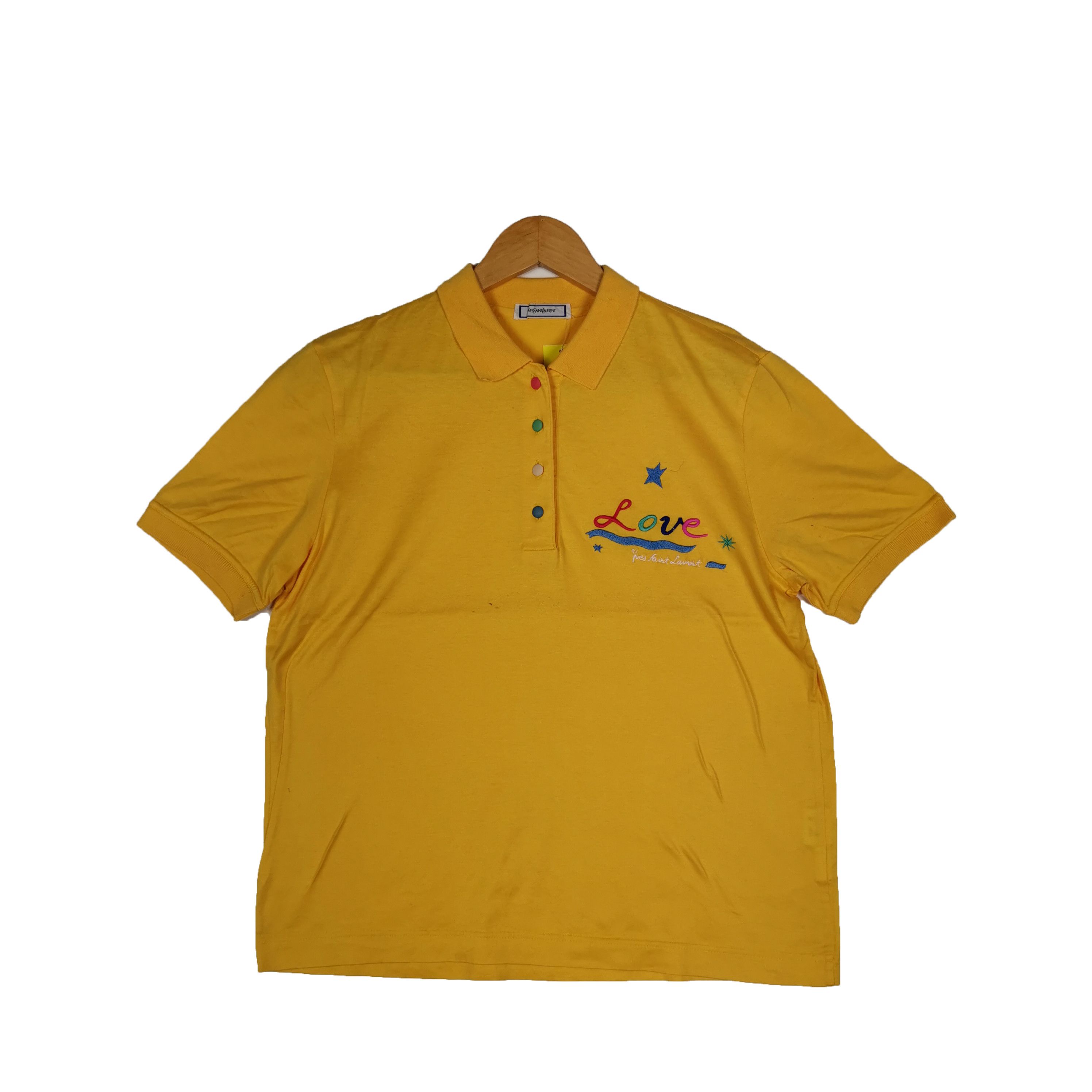 Vintage Yves Saint Laurent T-Shirt YSL Polo Shirts Tees