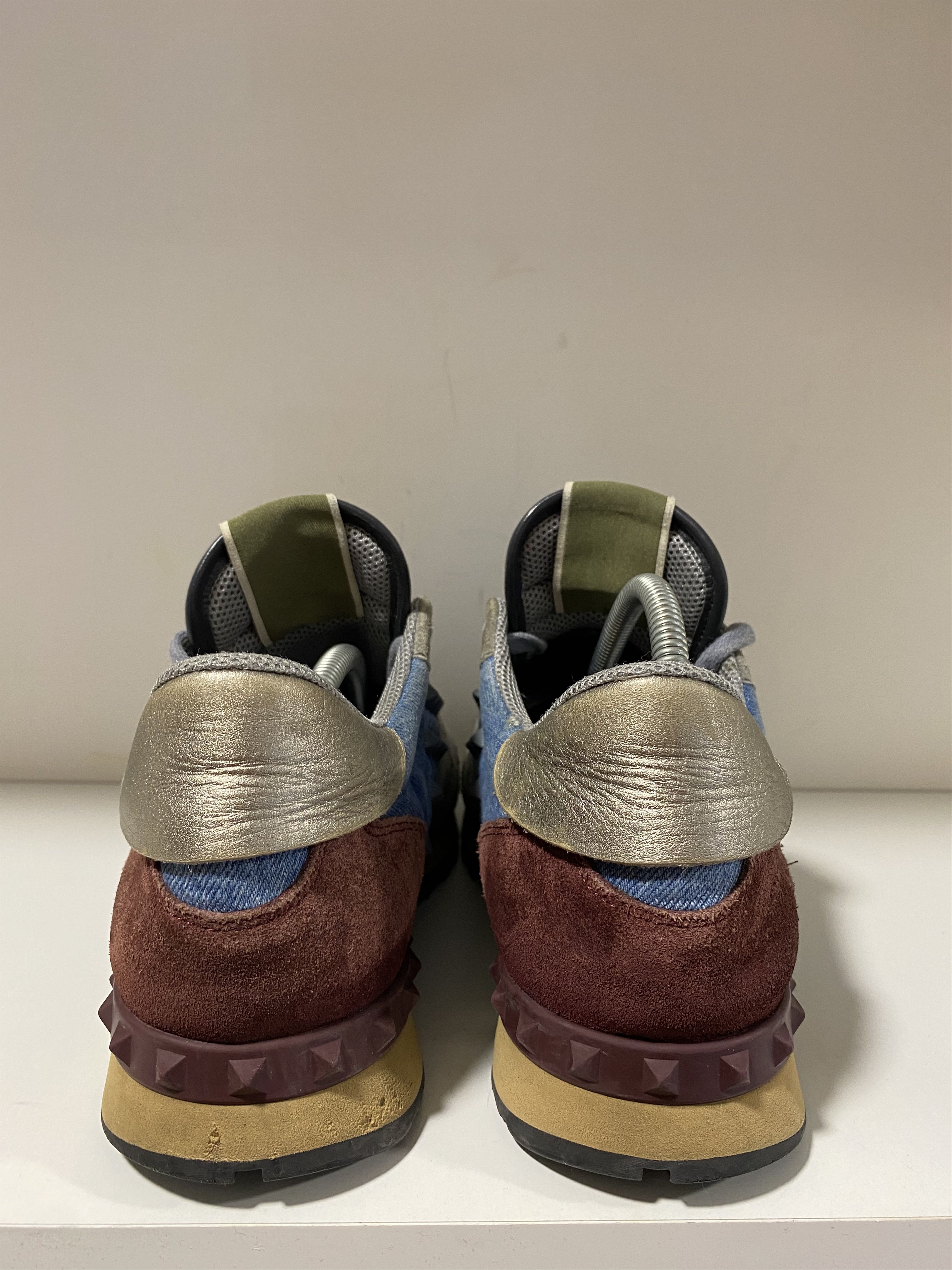 Valentino Valentino Garavani blue denim rockstud sneakers Size US 10 / EU 43 - 8 Thumbnail