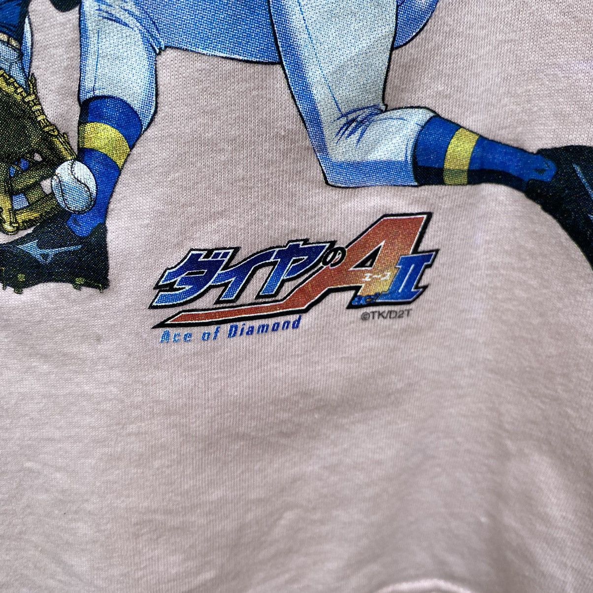 Anime Thrashed Faded Vintage Y2K Ace of Diamond Anime ERD GRUNGE T Size US S / EU 44-46 / 1 - 4 Thumbnail
