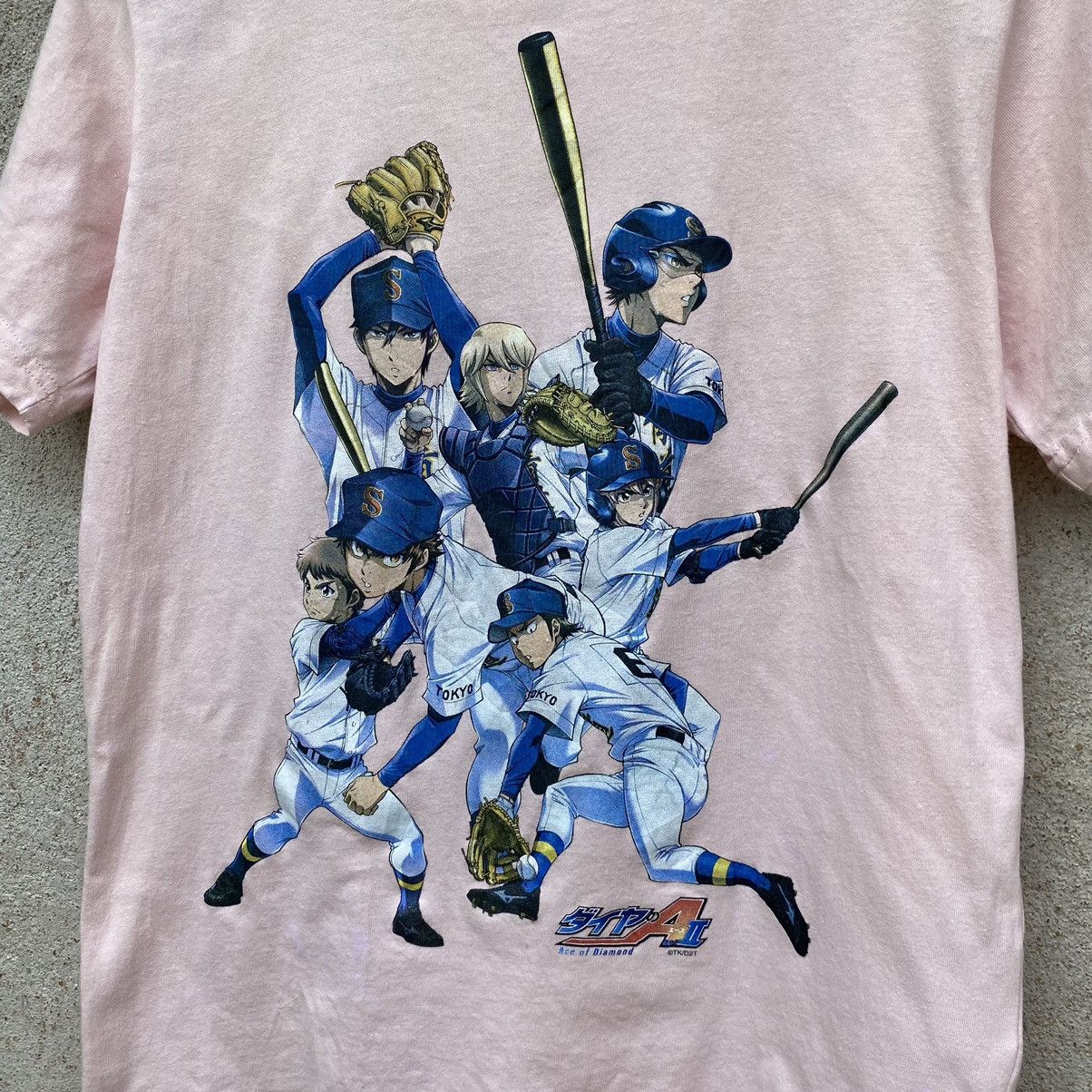 Anime Thrashed Faded Vintage Y2K Ace of Diamond Anime ERD GRUNGE T Size US S / EU 44-46 / 1 - 3 Thumbnail