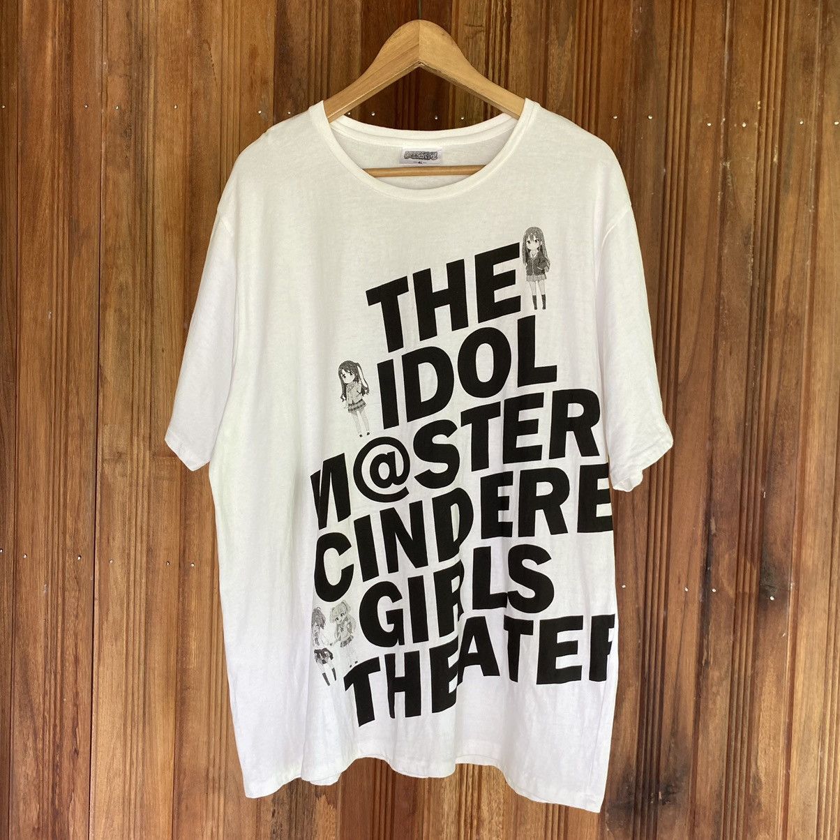image of Anima x Cartoon Network The Idolmaster Japanese Anime Oversized Tee in White, Men's (Size 2XL)