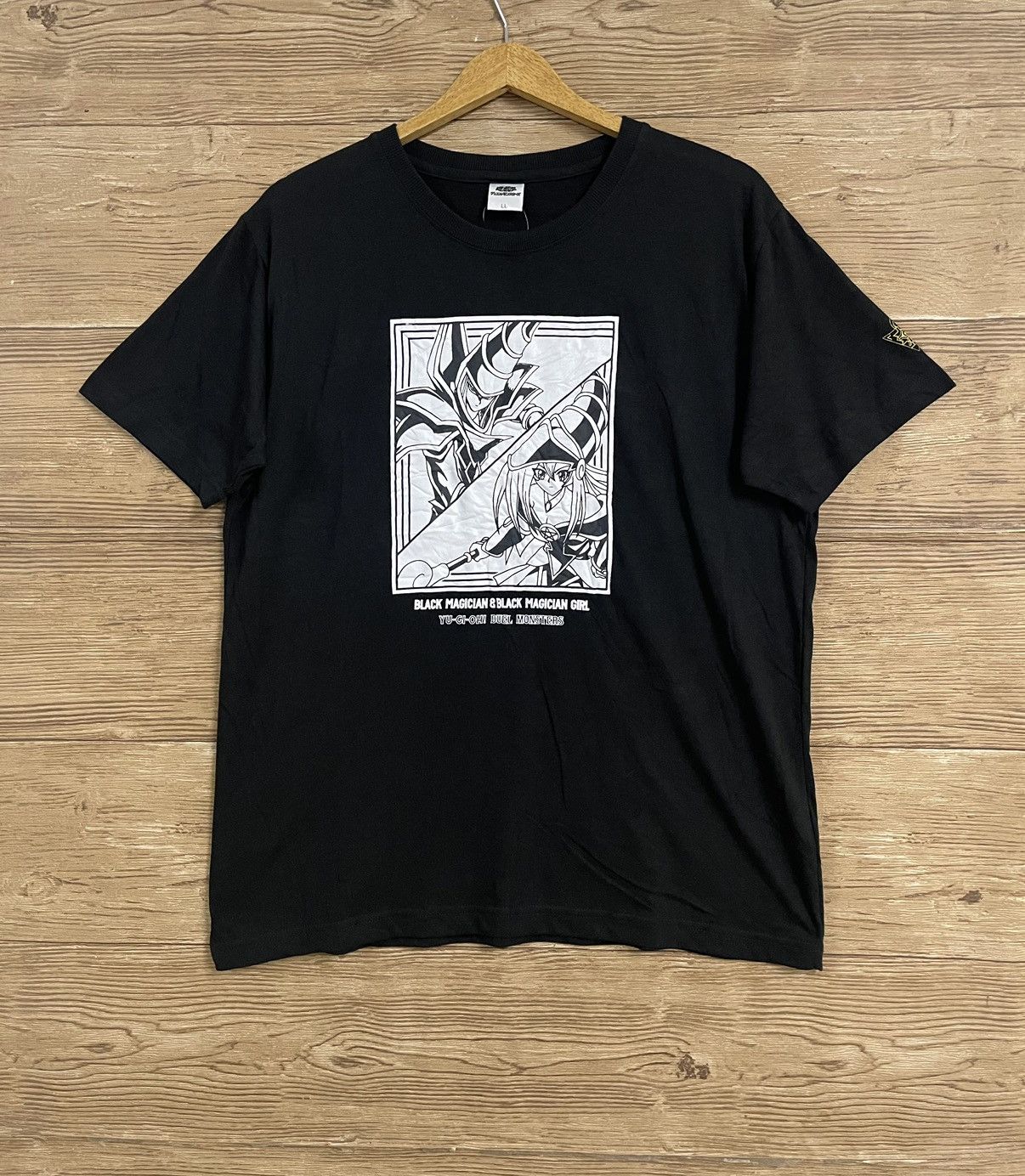 Vintage Yu Gi Oh T shirt XL Black Magician Gaming Card Rare