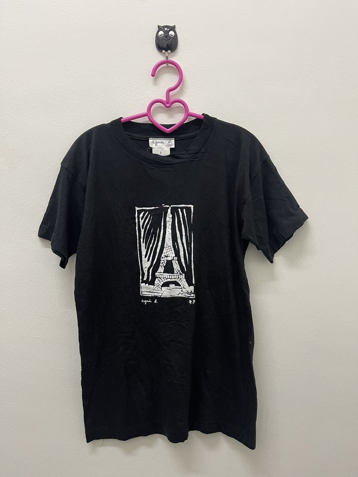 agnes b. Rare Vintage AGNES B Paris Eiffel Tower P.P Tee Size US S / EU 44-46 / 1 - 1 Thumbnail
