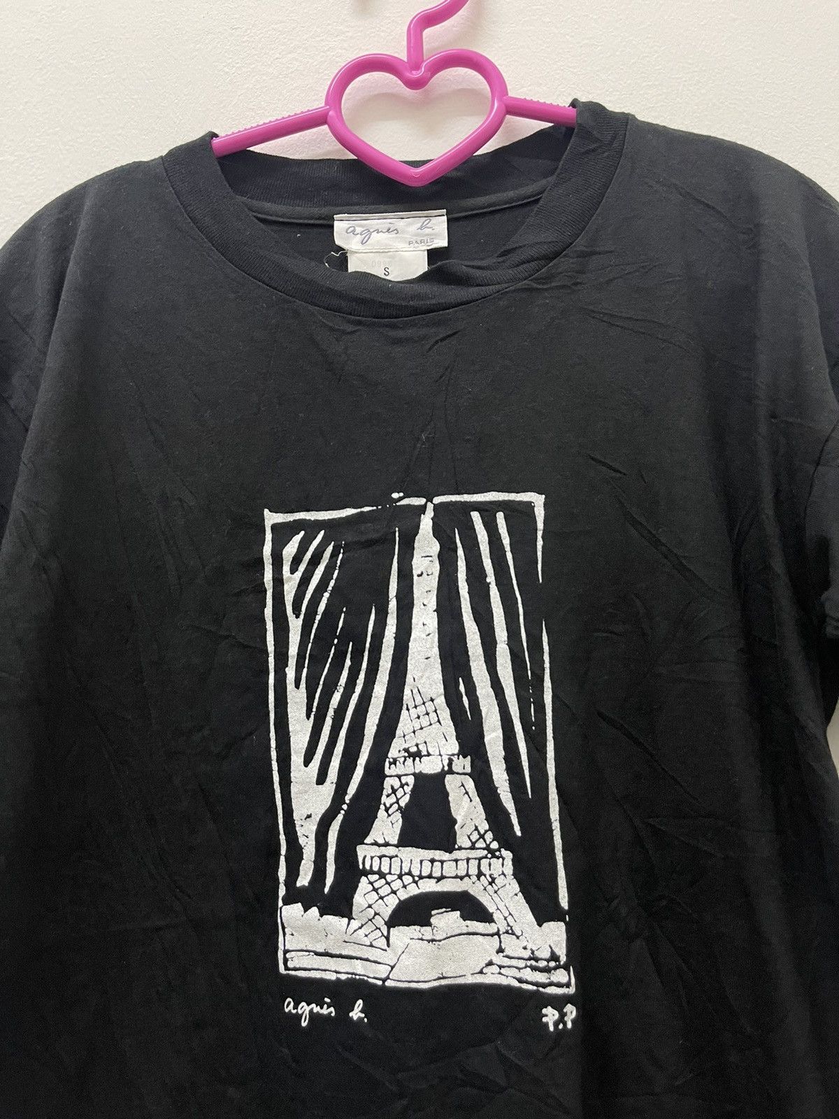 agnes b. Rare Vintage AGNES B Paris Eiffel Tower P.P Tee Size US S / EU 44-46 / 1 - 2 Thumbnail