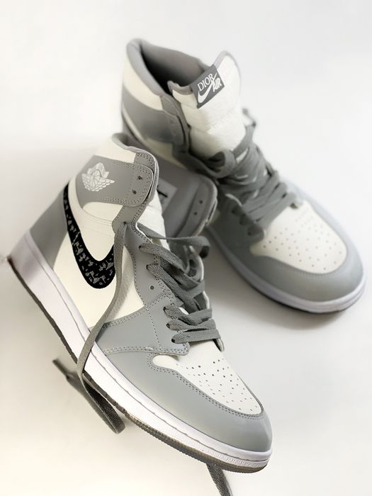 dior jordans grey