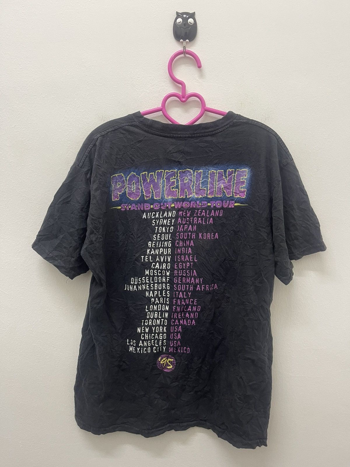 Band Tees Rare GOOFY Powerline Stand Out World Tour 95 Disney Rock Tee Size US M / EU 48-50 / 2 - 3 Thumbnail