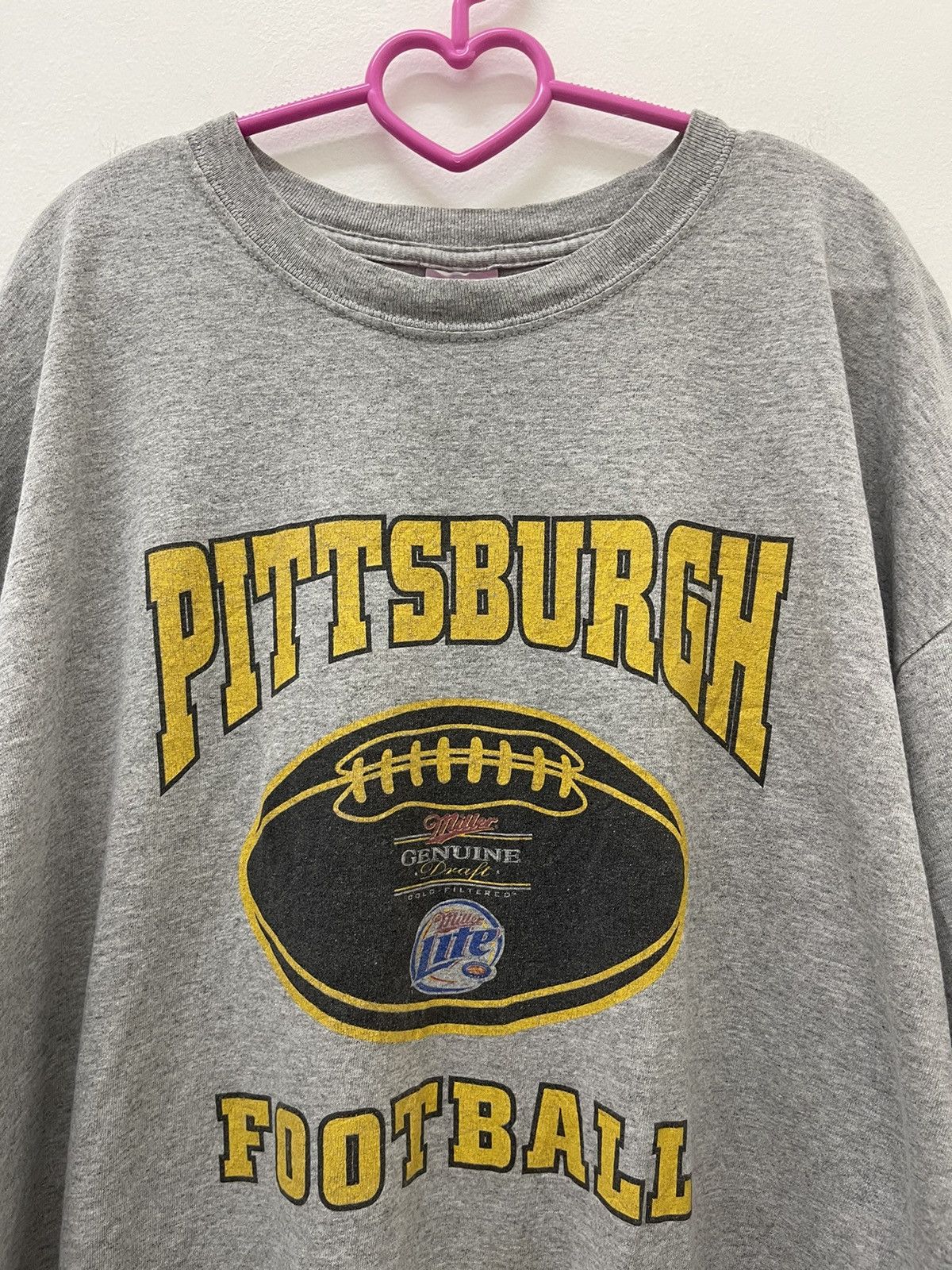 NFL Rare Vintage PITTSBURGH FOOTBALL Miller Lite Tee Size US XL / EU 56 / 4 - 2 Thumbnail