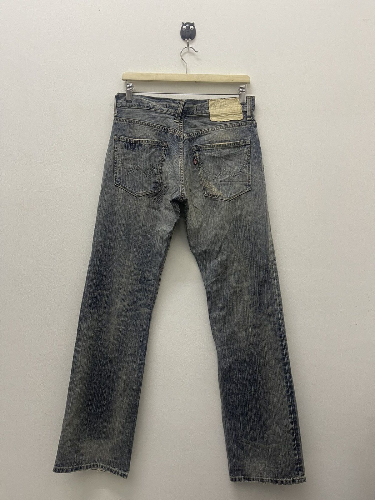 image of Vintage Edwin Distressed Denim Jeans in Blue Distressed, Men's (Size 30)