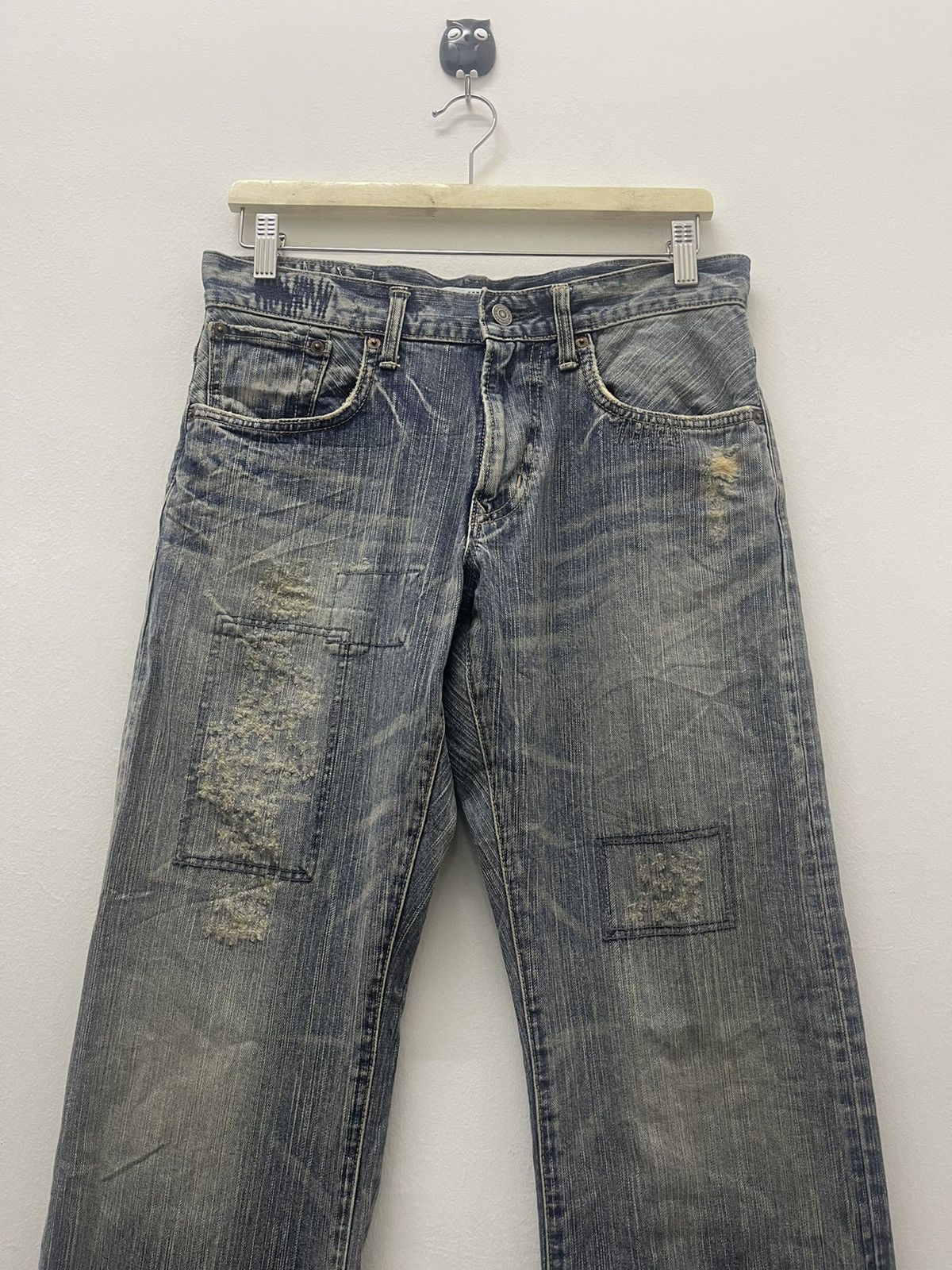 Edwin Rare Vintage EDWIN Distressed Denim Jeans Size US 30 / EU 46 - 7 Thumbnail
