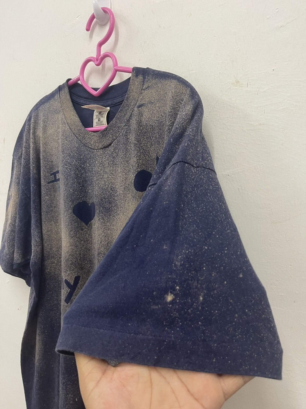 Fruit Of The Loom Vintage I LOVE MY FAMILY Mommy Paint Splatter Sun Faded Tee Size US XL / EU 56 / 4 - 3 Thumbnail