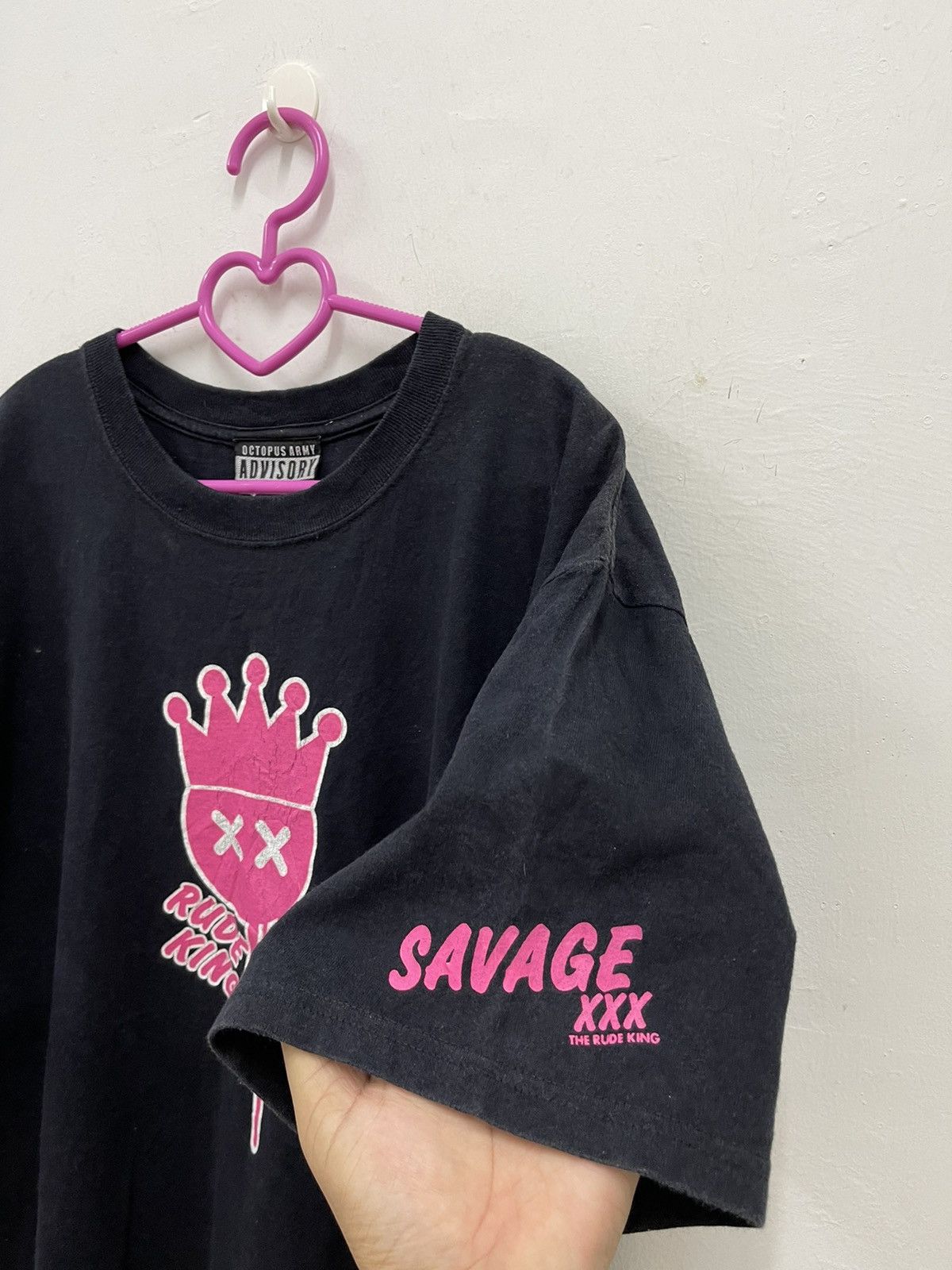 Japanese Brand Rare Vintage OCTOPUS ARMY Rude King Savage xxx Shirt Size US XL / EU 56 / 4 - 3 Thumbnail