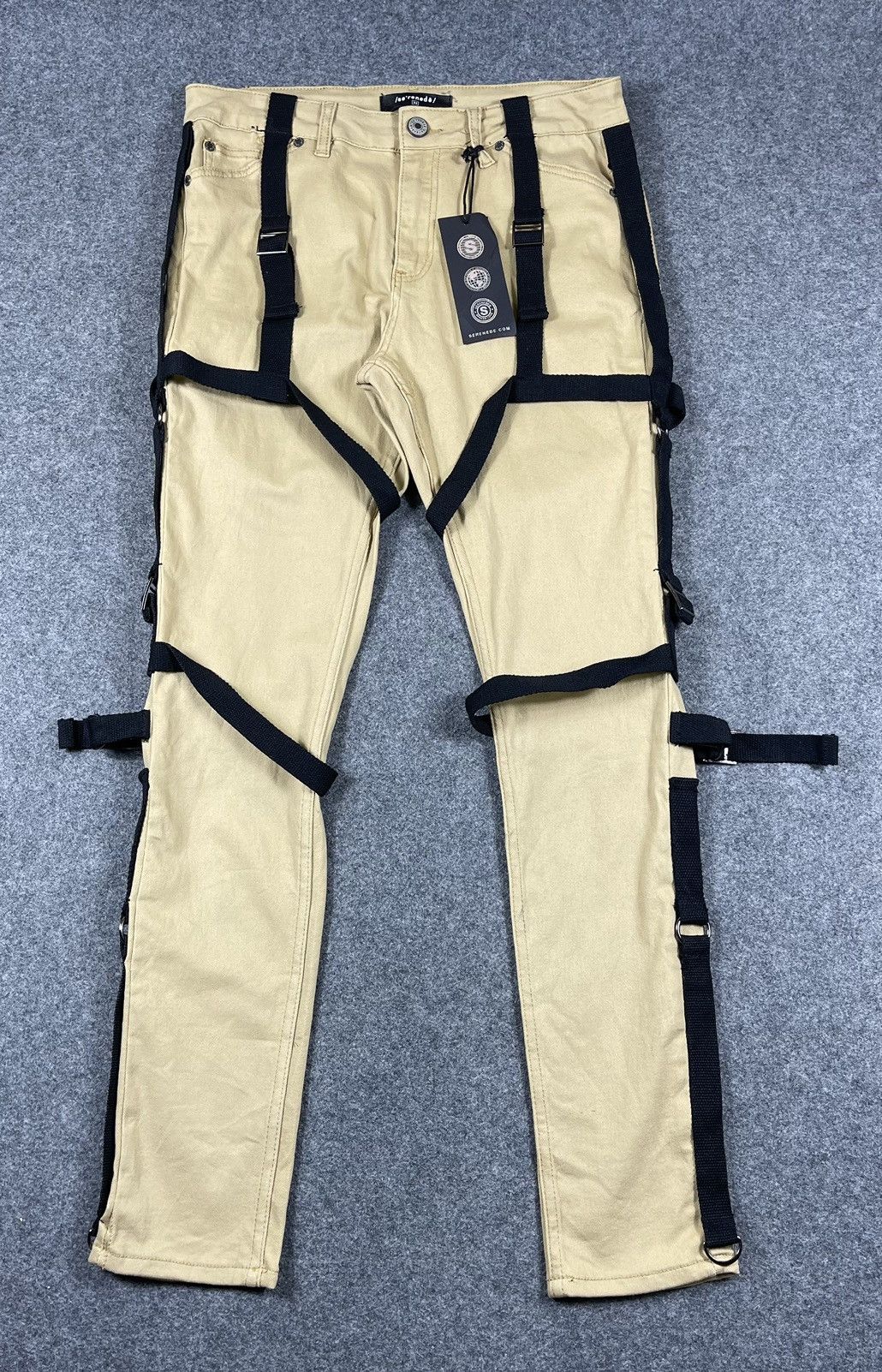 SERENEDE Super Rare🔥SERENEDE🔥Bondage Skinny Jeans Size US 34 / EU 50 - 1 Thumbnail