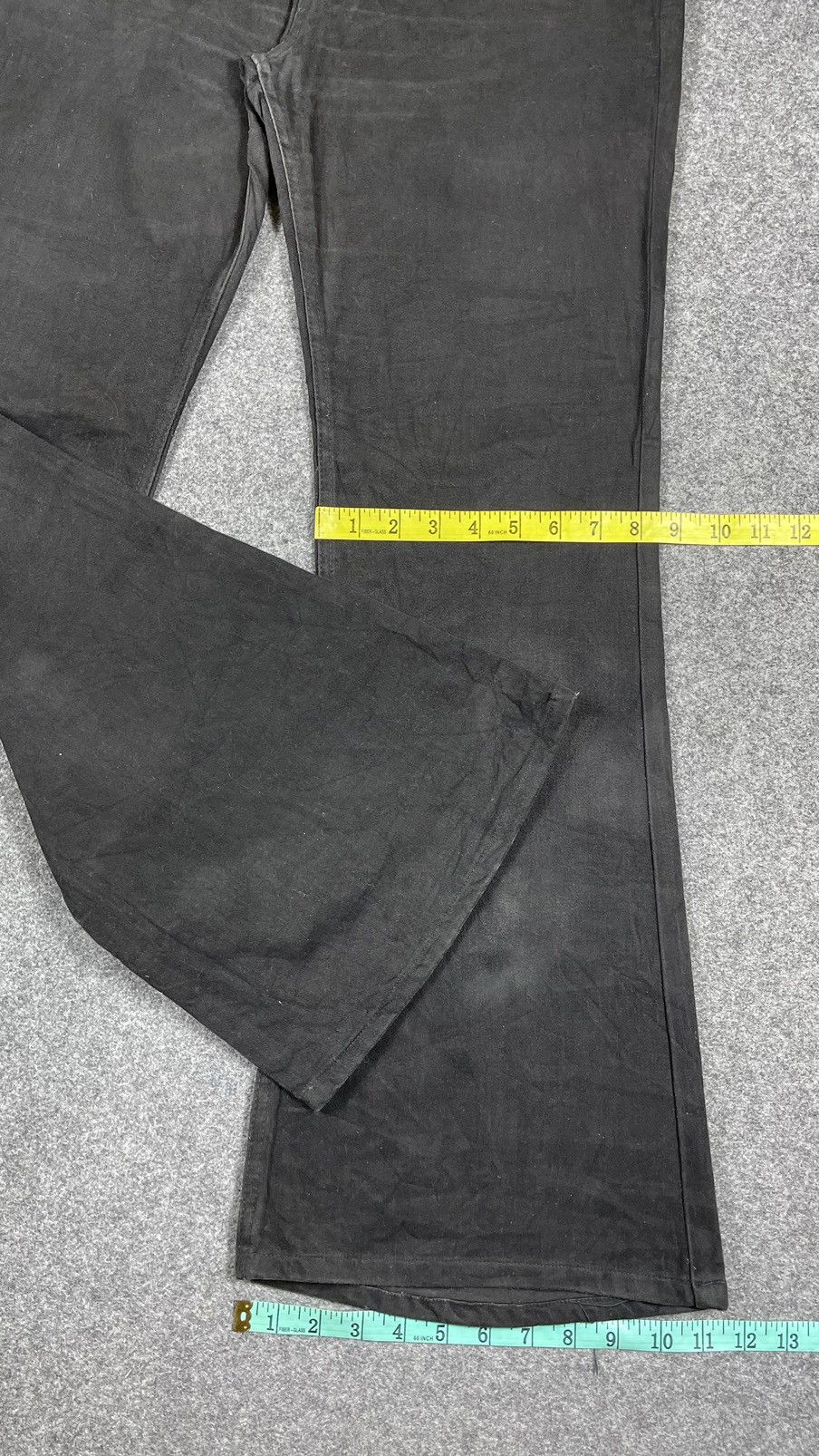 Big John True Vintage🔥BIG JOHN🔥Flared Bush Pants Black Denim 80s Size US 31 - 8 Thumbnail