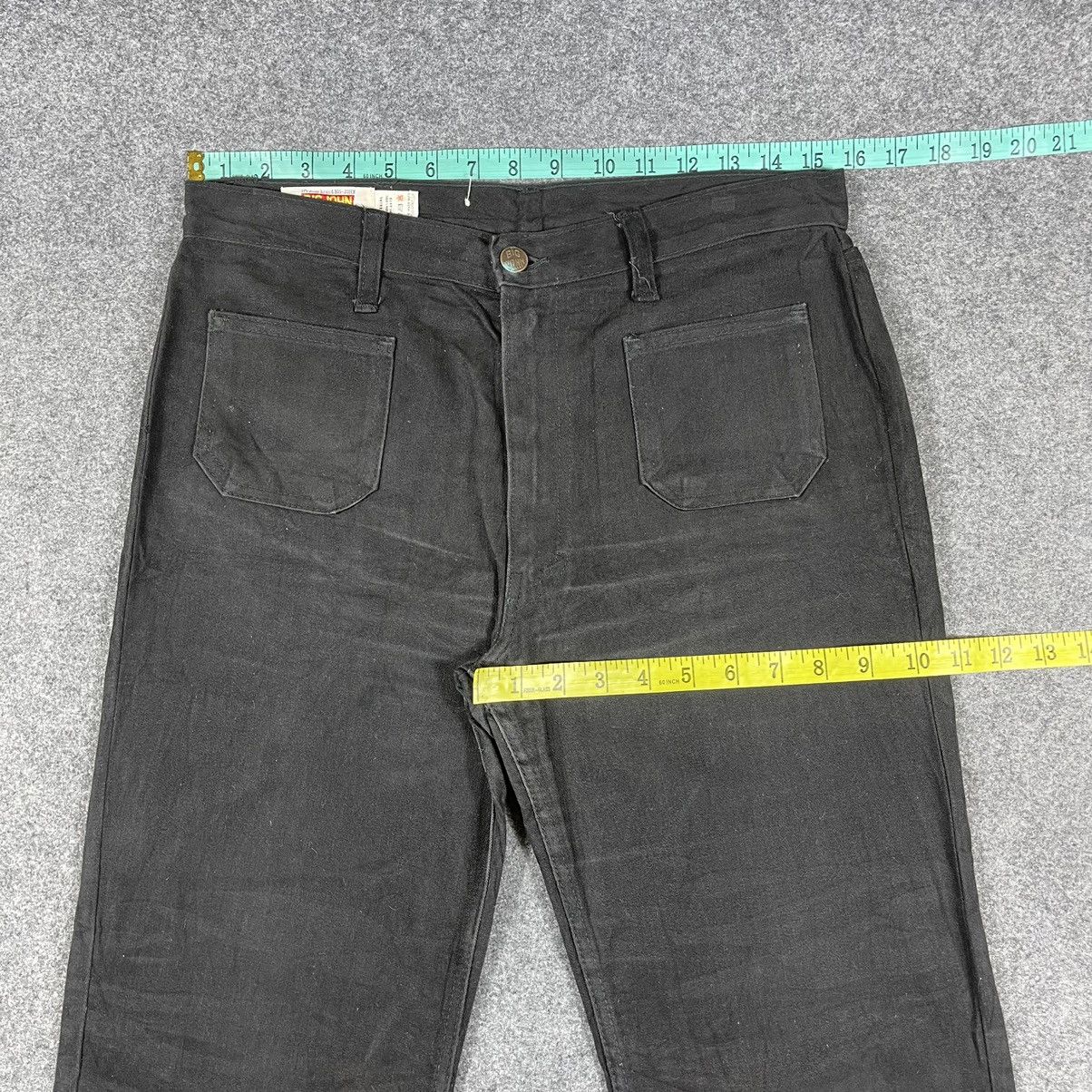 Big John True Vintage🔥BIG JOHN🔥Flared Bush Pants Black Denim 80s Size US 31 - 5 Thumbnail