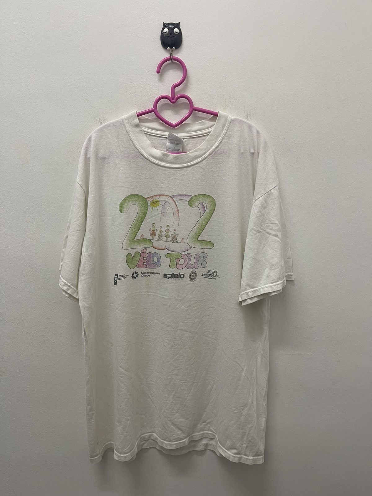 image of Cycle x Racing Vintage Velo Tour Dieppe 2002 Cycling in White, Men's (Size Large)