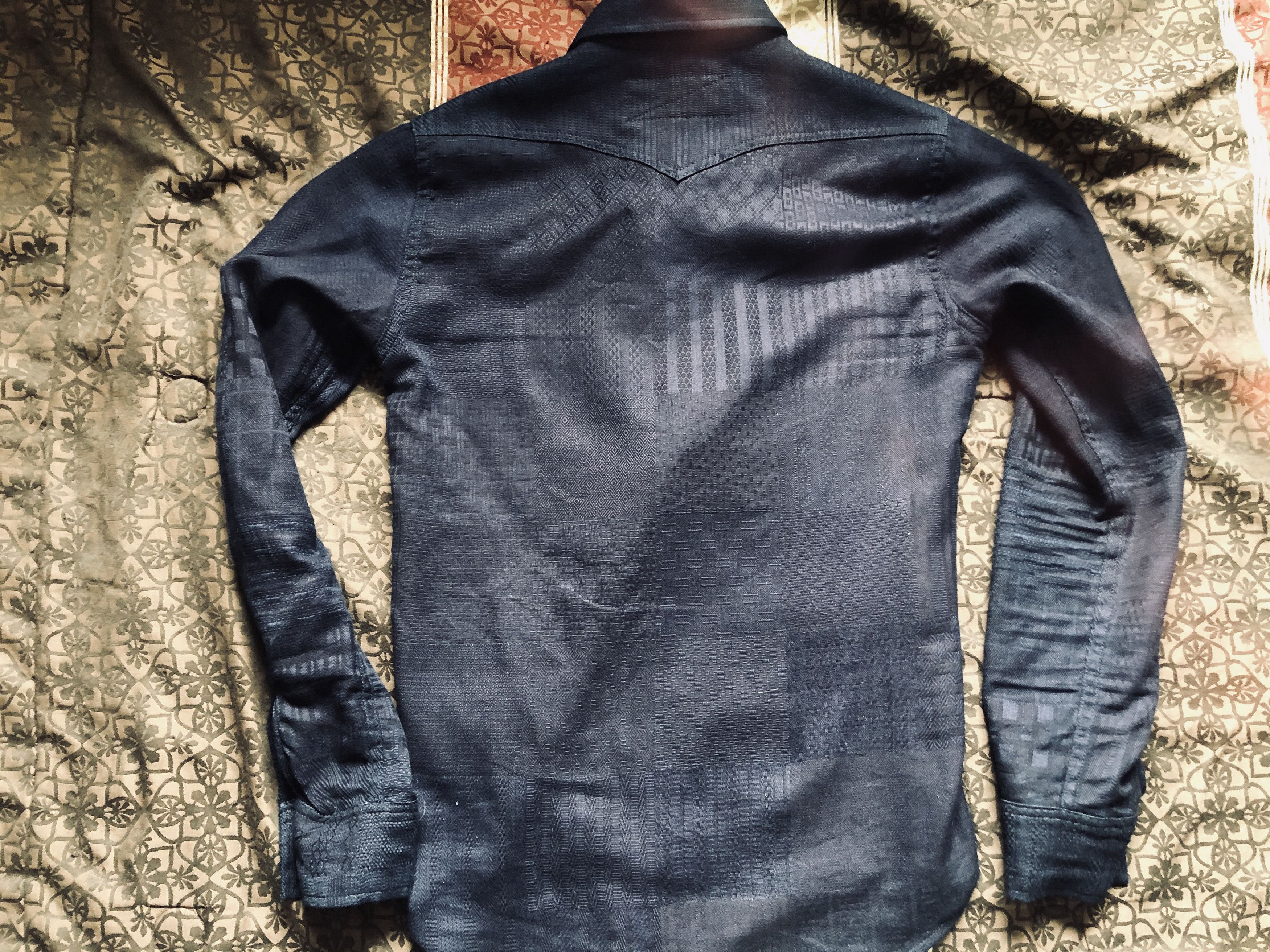 Rogue Territory Rogue Territory Indigo Patchwork Western Denim Shirt Size US S / EU 44-46 / 1 - 4 Thumbnail