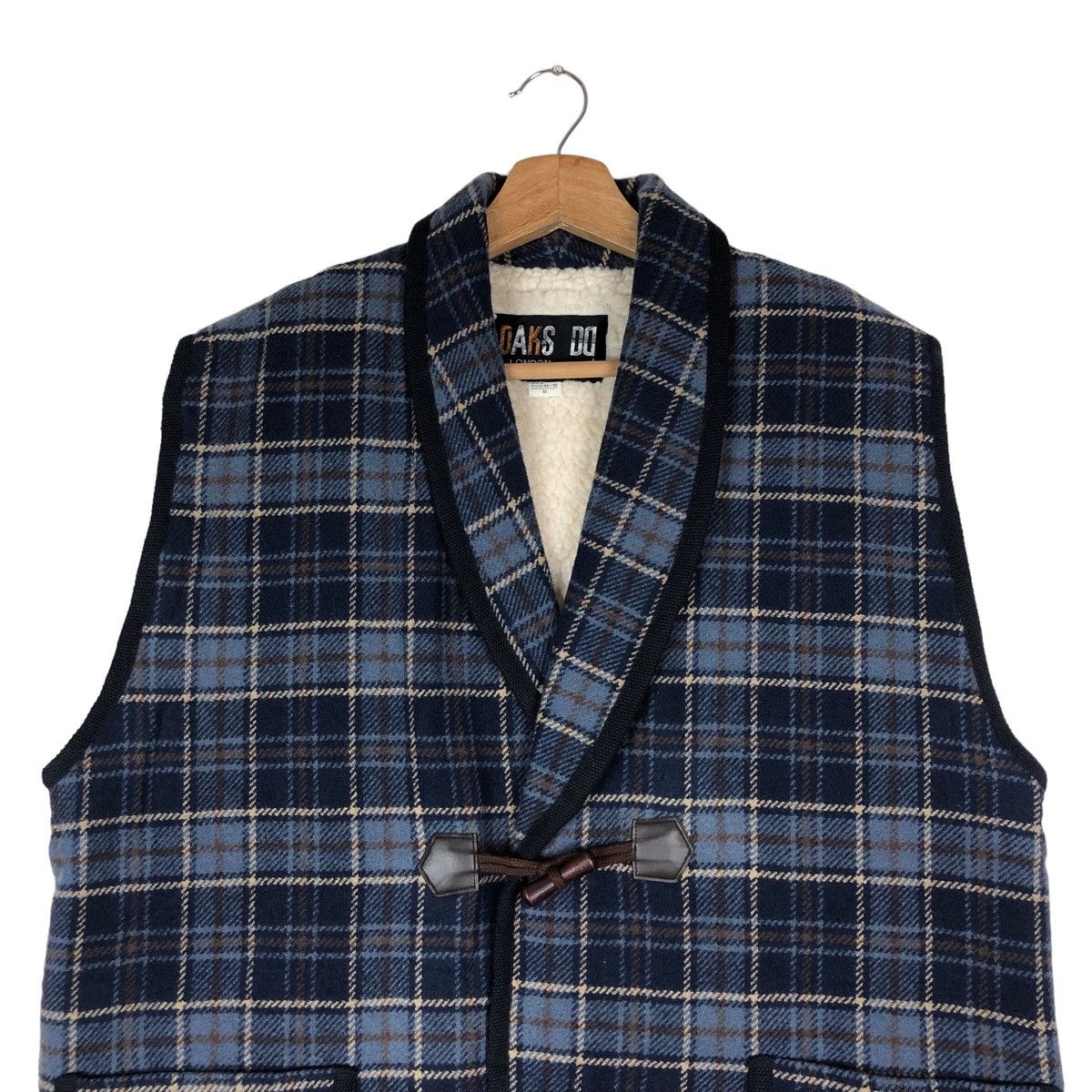 DAKS Daks London Sherpa Lined Tartan Wool Vest Size US M / EU 48-50 / 2 - 2 Thumbnail