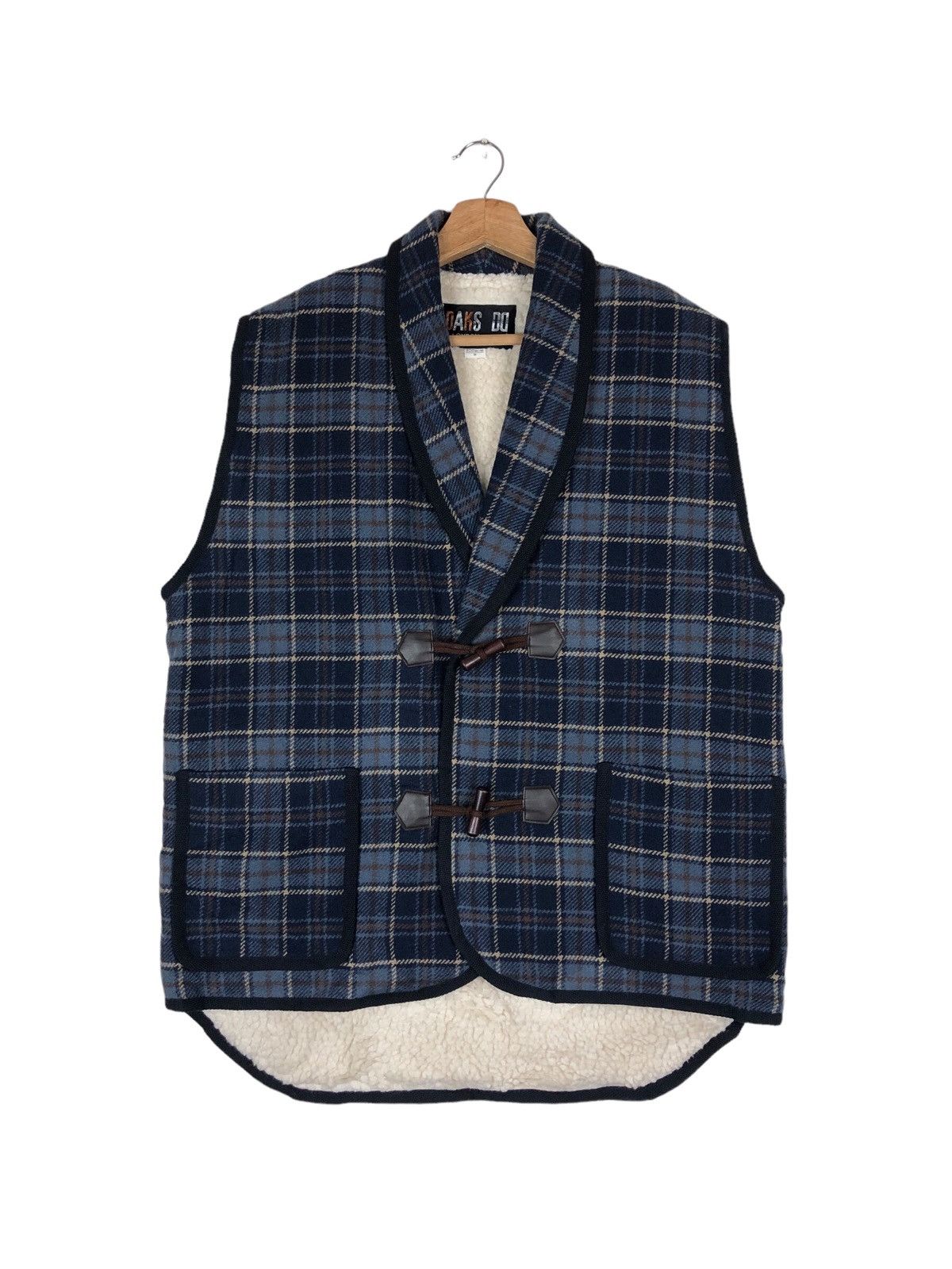DAKS Daks London Sherpa Lined Tartan Wool Vest Size US M / EU 48-50 / 2 - 1 Thumbnail