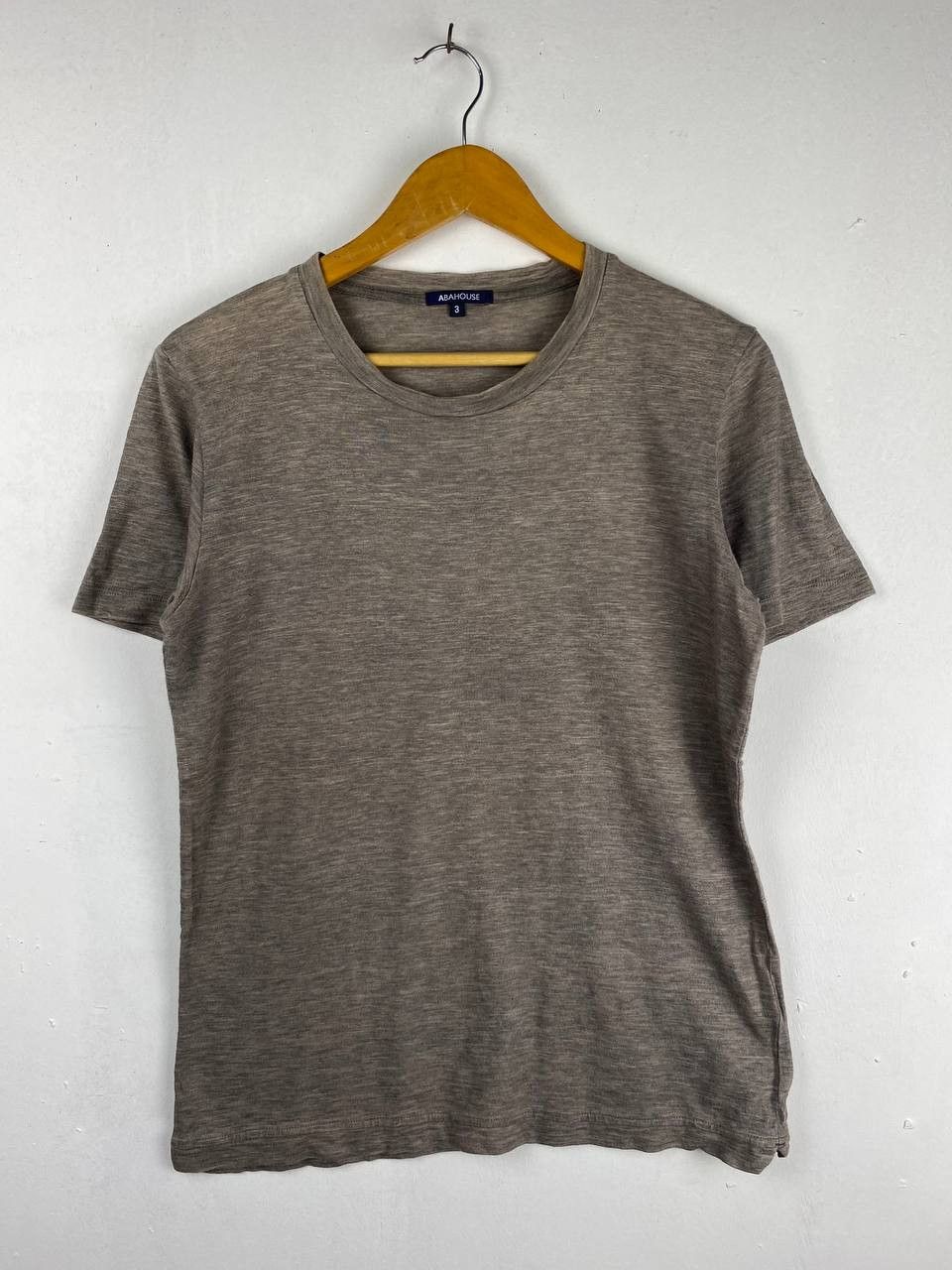 image of Vintage Abahouse Japan Plain Tee in Brown, Men's (Size Medium)