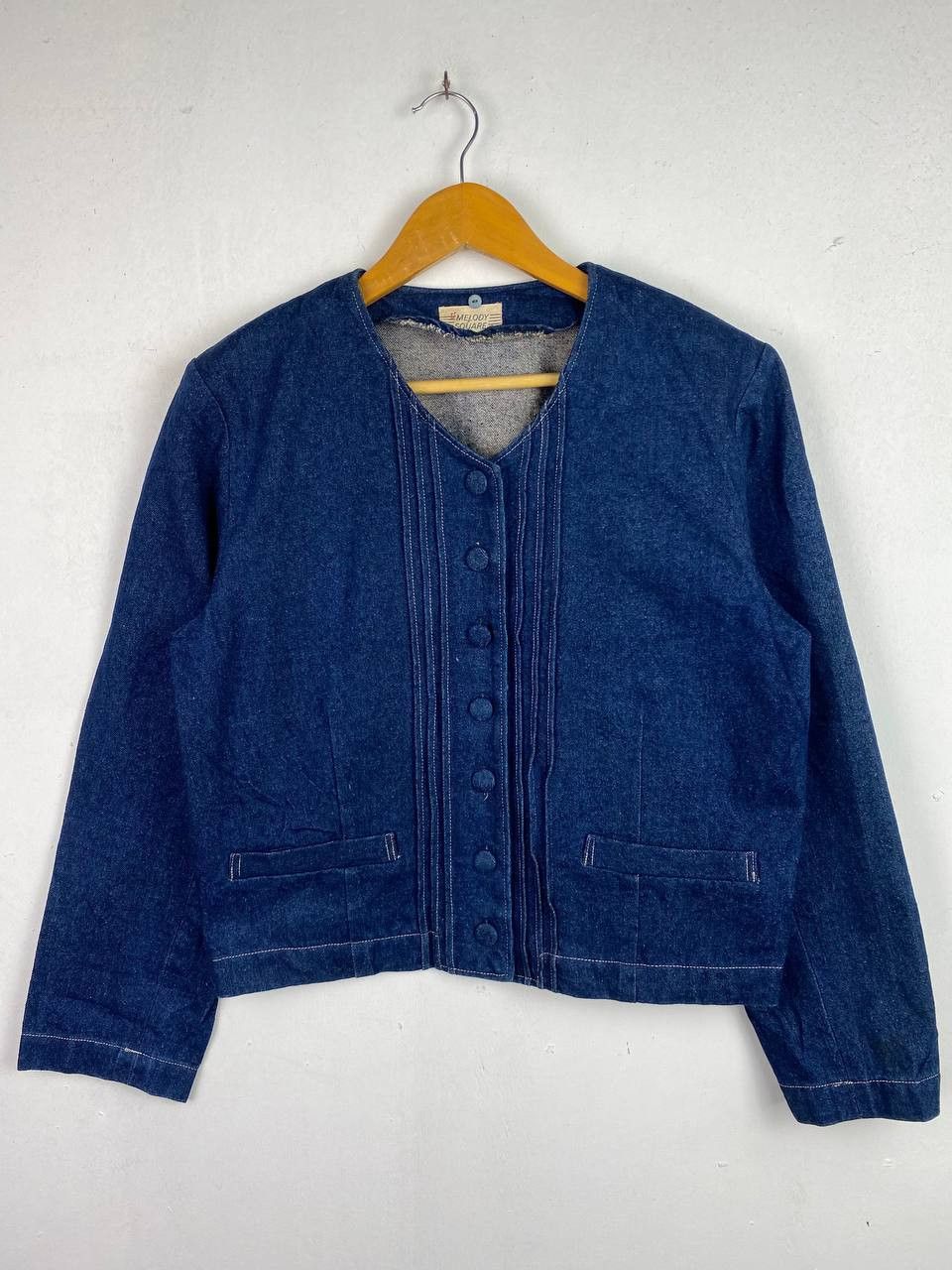 image of Avant Garde x Denim Jacket Vintage s Denim Jacket Nice Design, Women's (Size Medium)