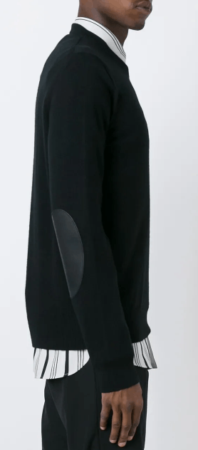 image of Maison Margiela Elbow Patch Sweatshirt in Black, Men's (Size Medium)