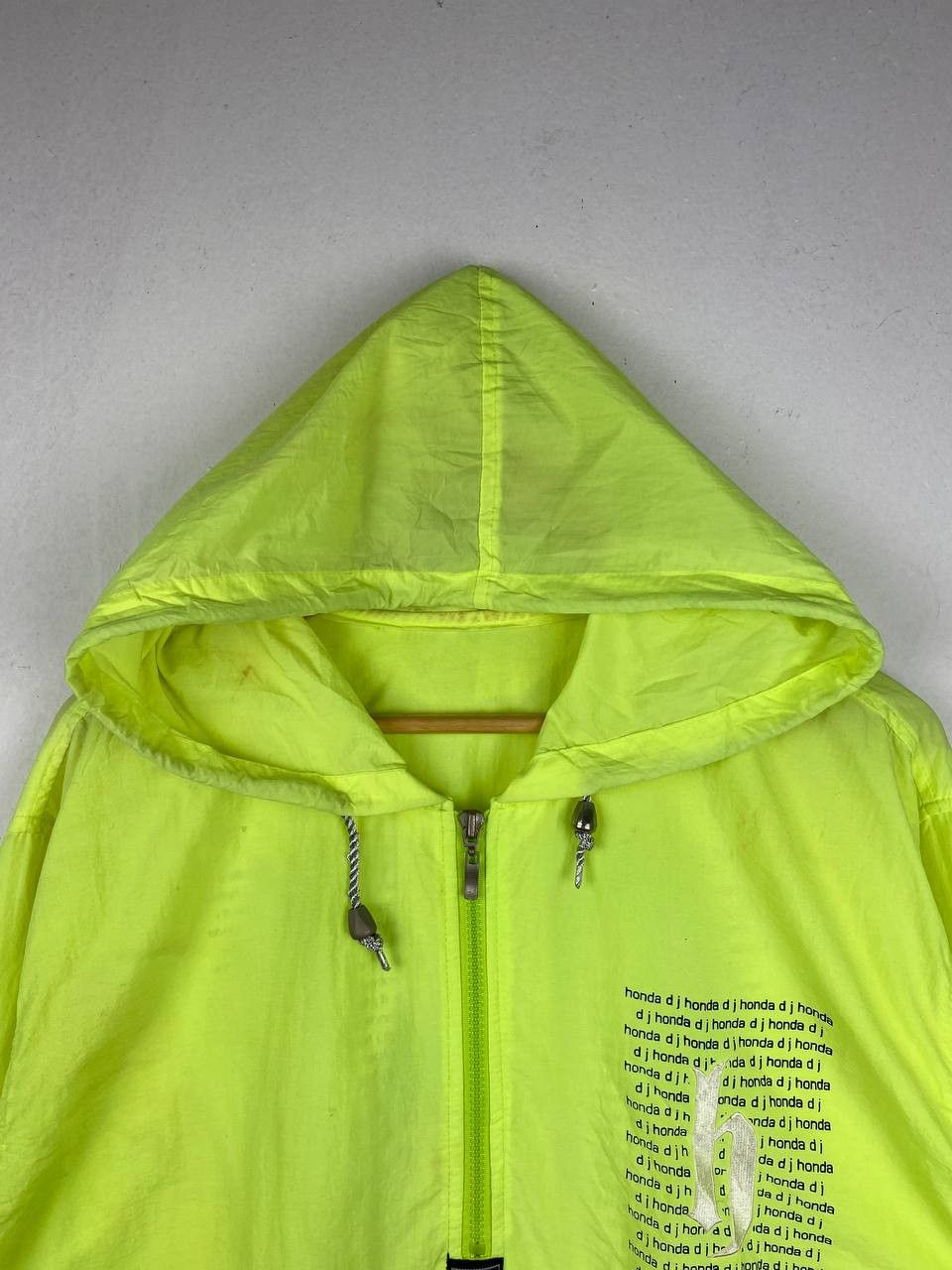 Japanese Brand vintage dj honda half zipper anorak jacket nice design Size US XXL / EU 58 / 5 - 2 Thumbnail