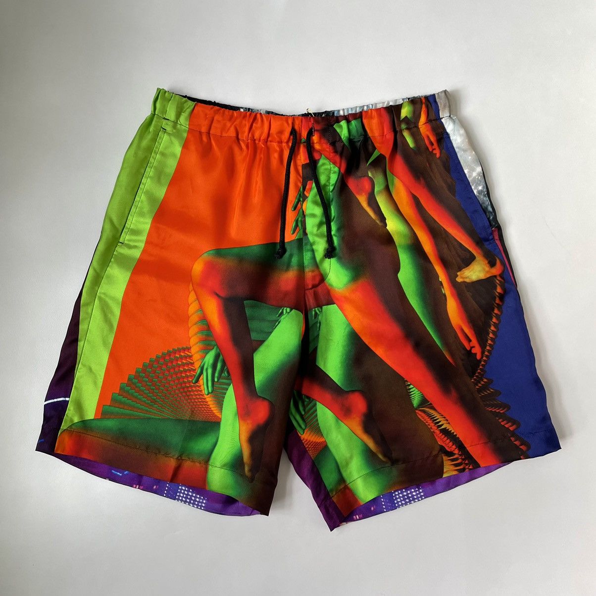 image of Dries Van Noten S/s 20 Yoshirotten Collage Print Shorts, Men's (Size 32)