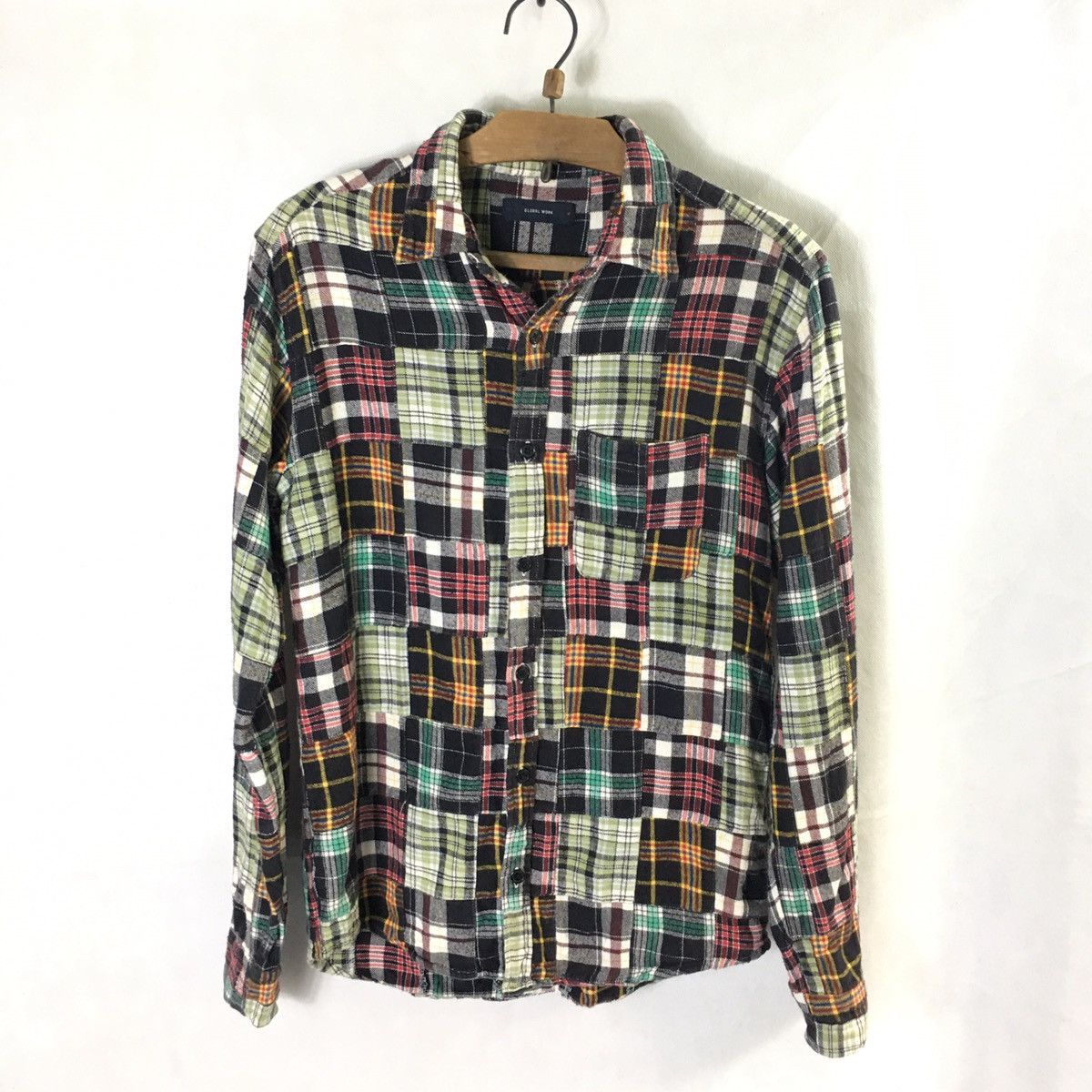 Global Work × Japanese Brand Global Work Patchwork Shirt Size US M / EU 48-50 / 2 - 1 Thumbnail