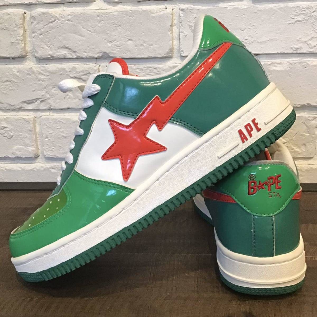 Bape 7up color BAPESTA Patent leather sneakers ape BAPE STA Size US 8 / EU 41 - 1 Thumbnail